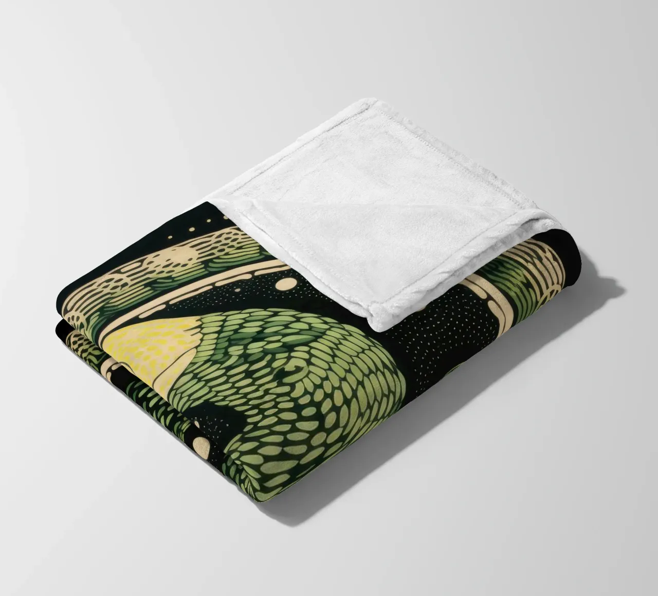 Pitone verde 1 coperta in pile da Minimal Animal Art