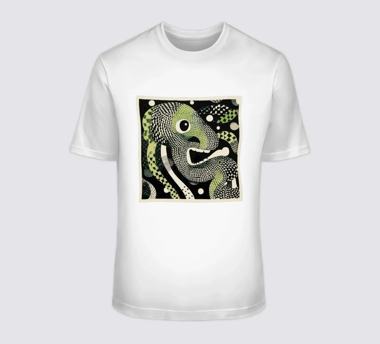 Python vert 2 t-shirt de Minimal Animal Art
