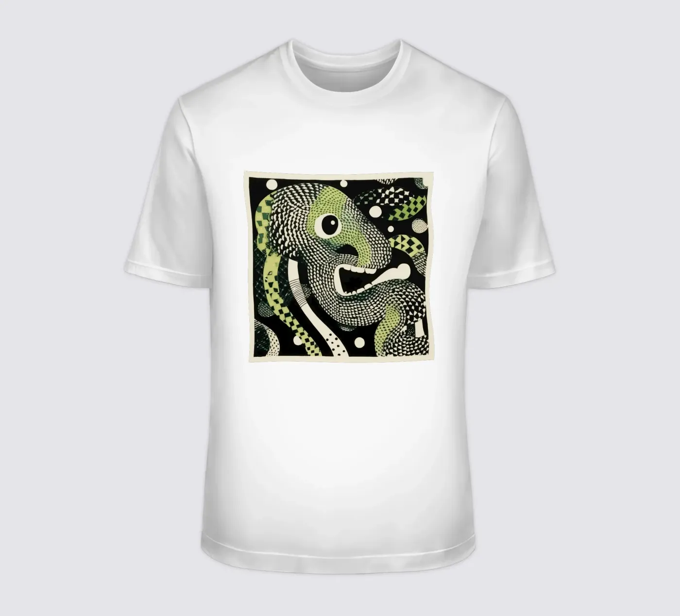 Pitone verde t-shirt da Minimal Animal Art