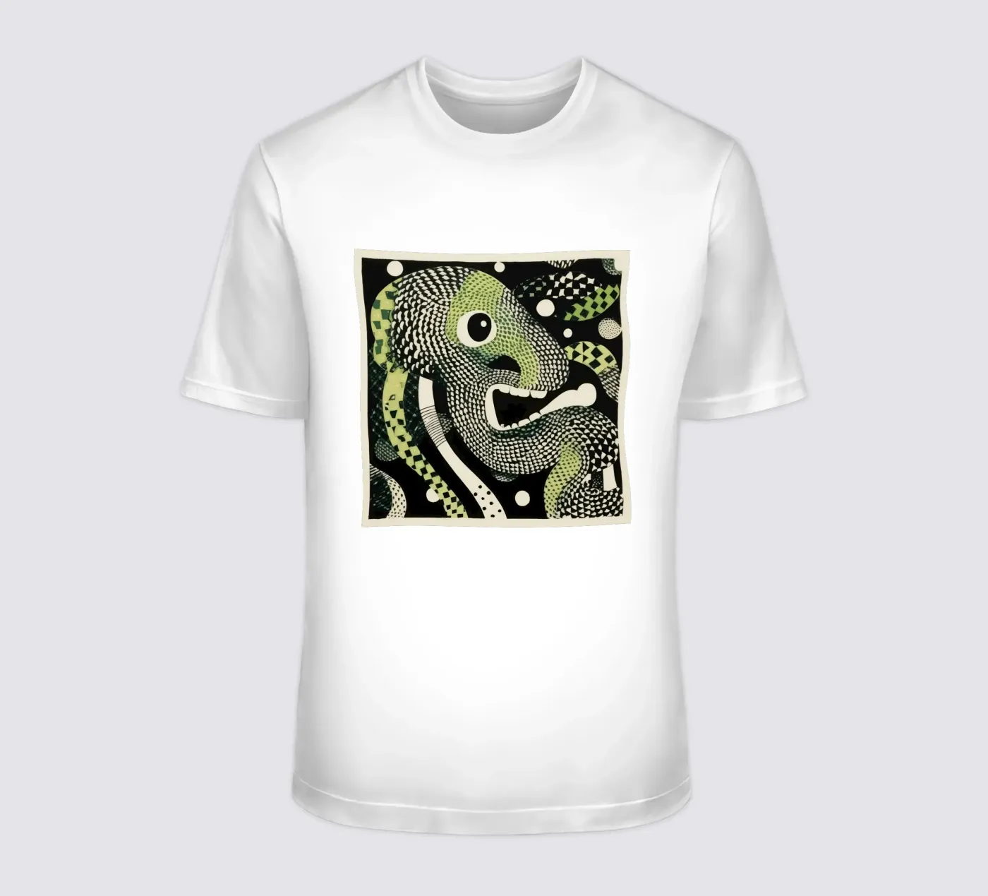 Pitone verde t-shirt da Minimal Animal Art