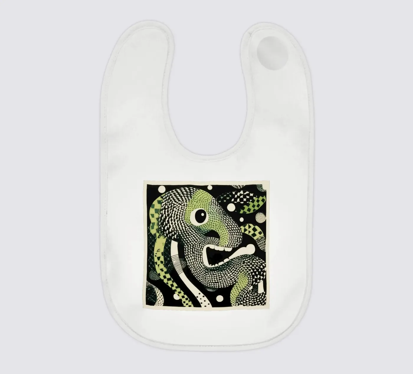 Green Python Babylätzchen von Minimal Animal Art