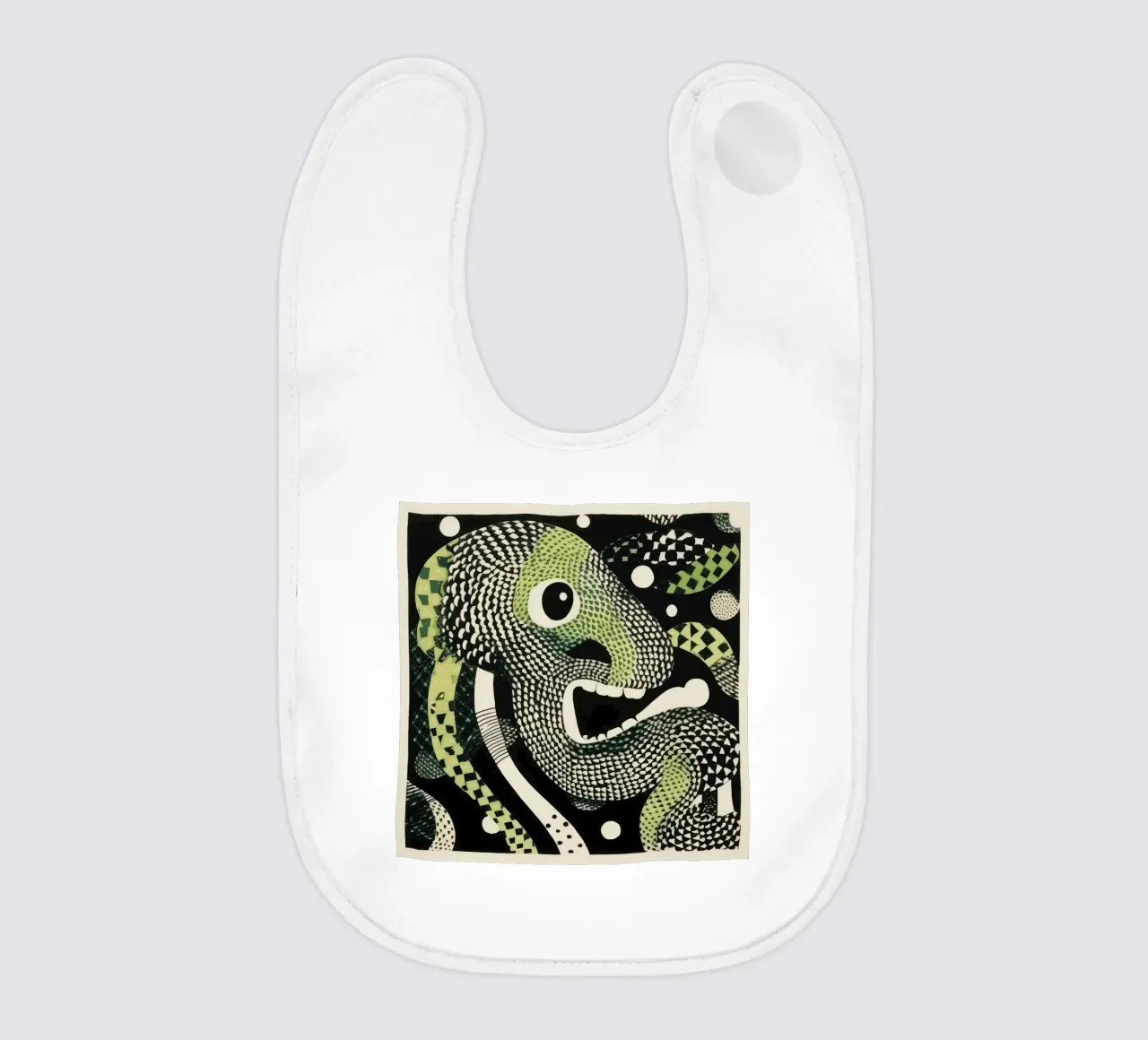 Grüne Python 2 Babylätzchen von Minimal Animal Art