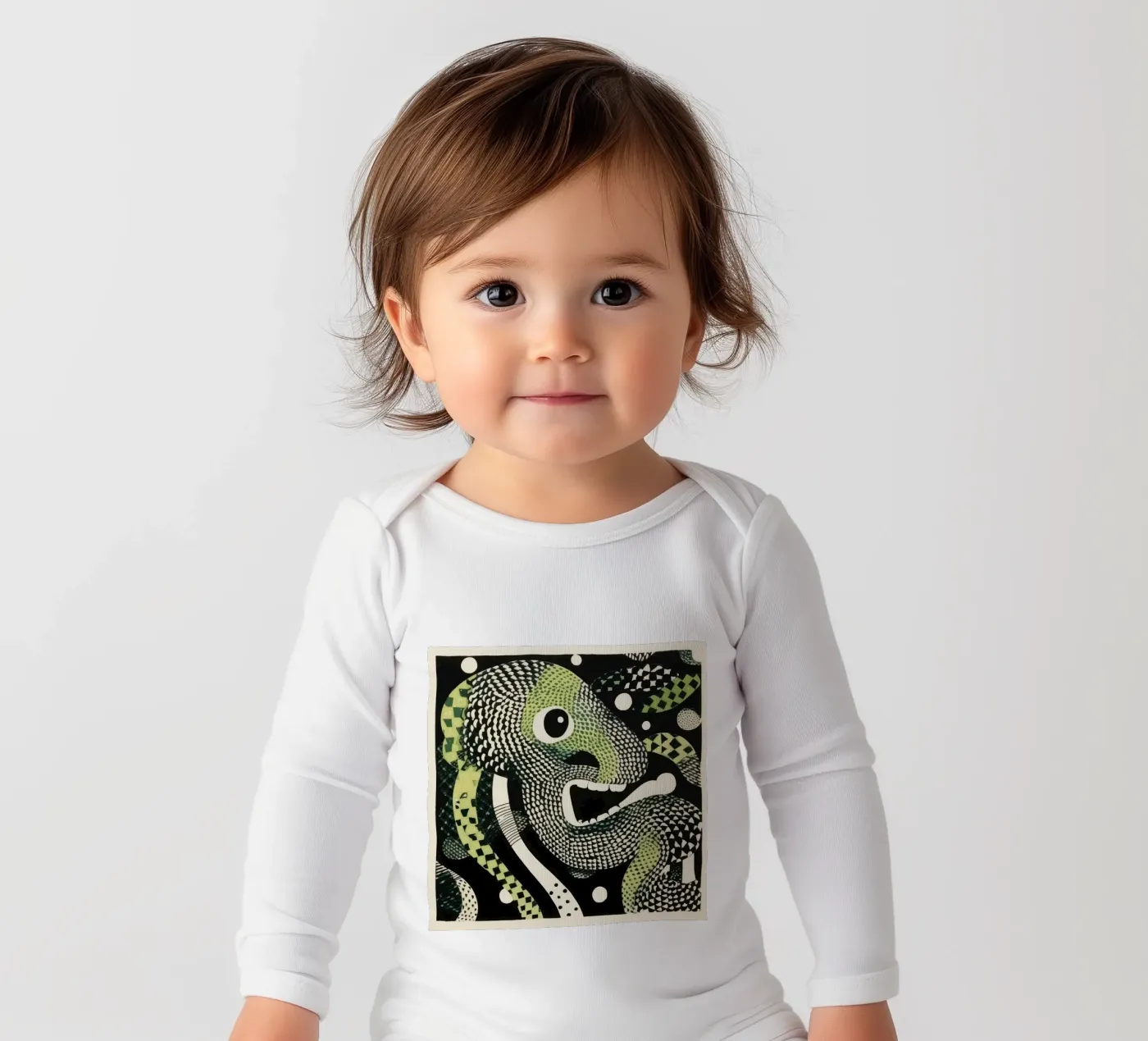 Green Python body manches longues de Minimal Animal Art