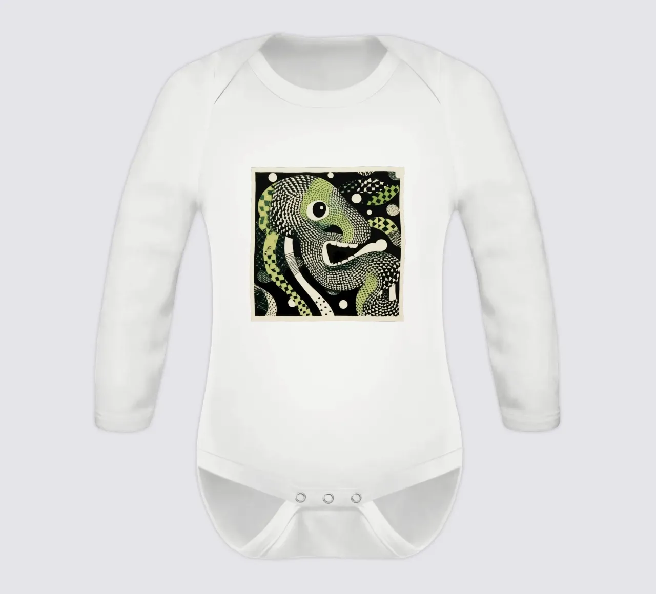 Green Python body manches longues de Minimal Animal Art