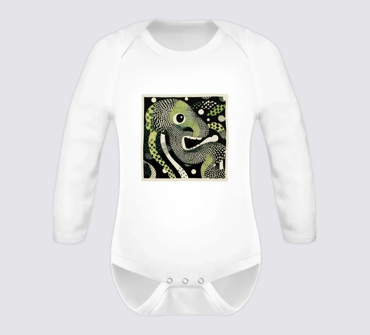 Green Python body manches longues de Minimal Animal Art
