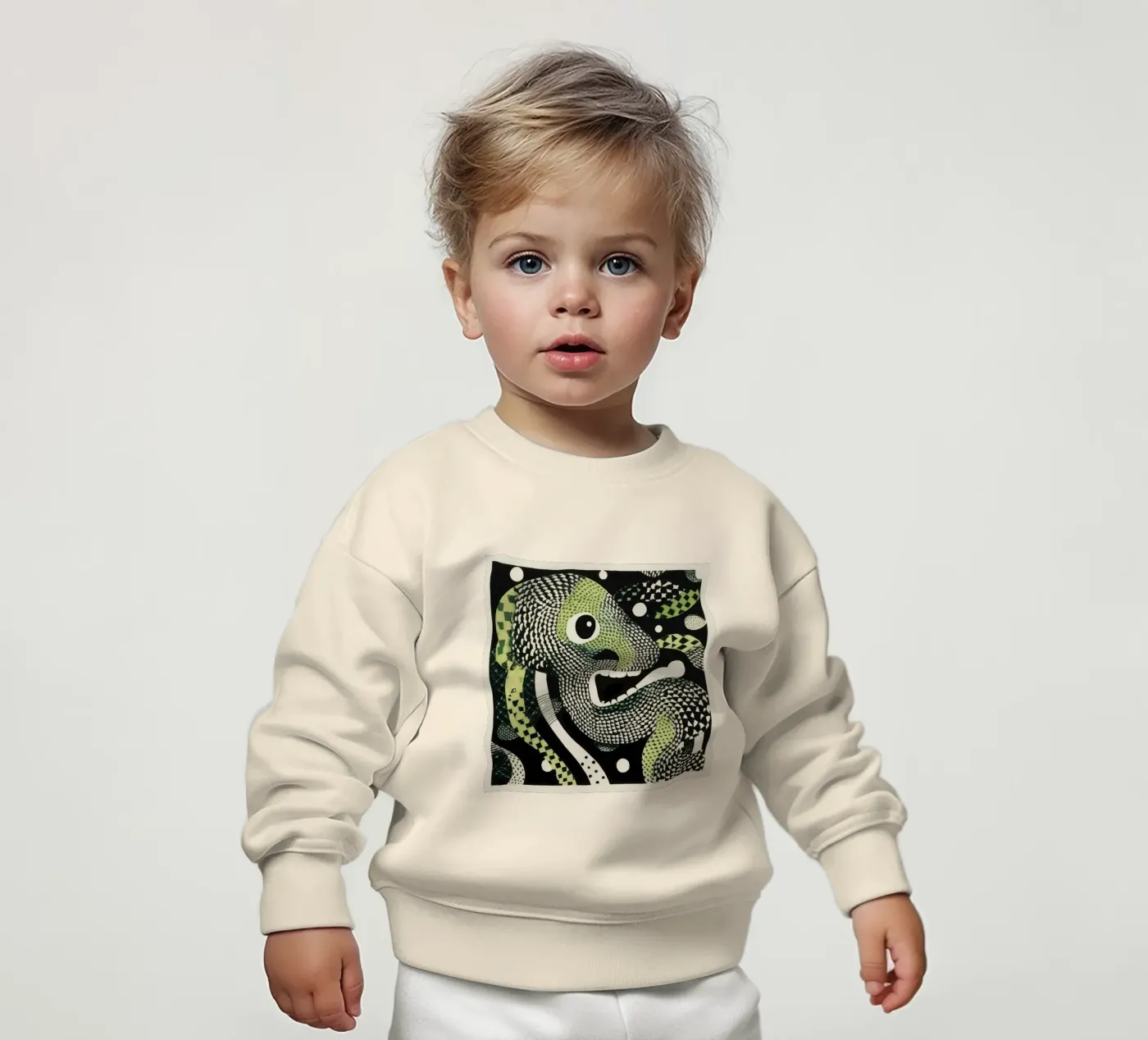 Green Python sweat pour bébé de Minimal Animal Art