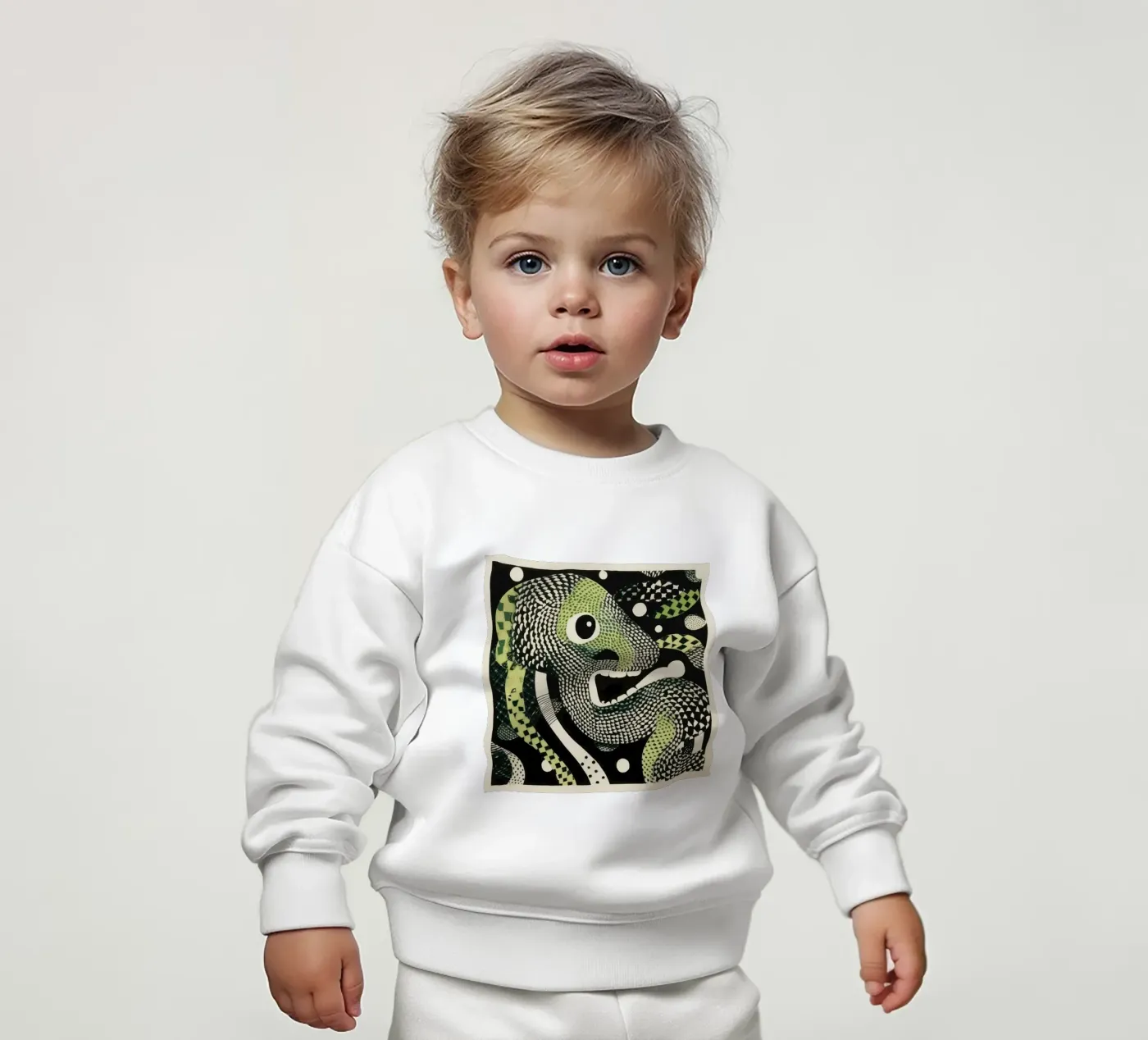 Green Python sweat pour bébé de Minimal Animal Art