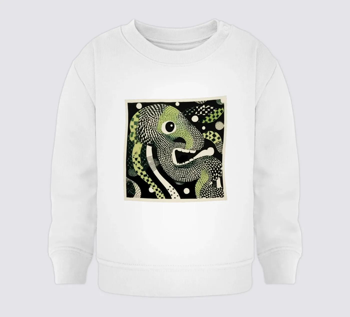 Python vert sweat pour bébé de Minimal Animal Art