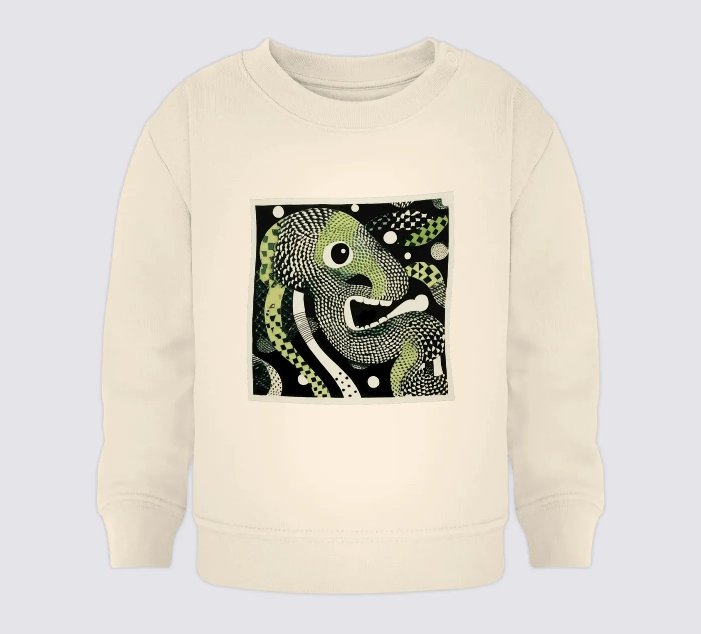 Green Python sweat pour bébé de Minimal Animal Art