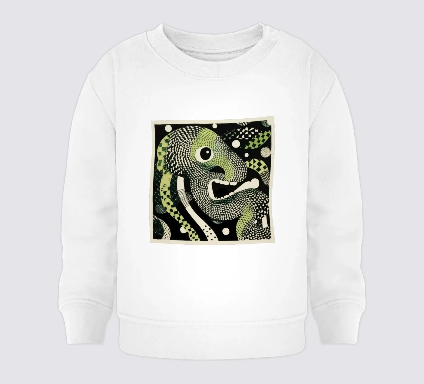 Green Python sweat pour bébé de Minimal Animal Art