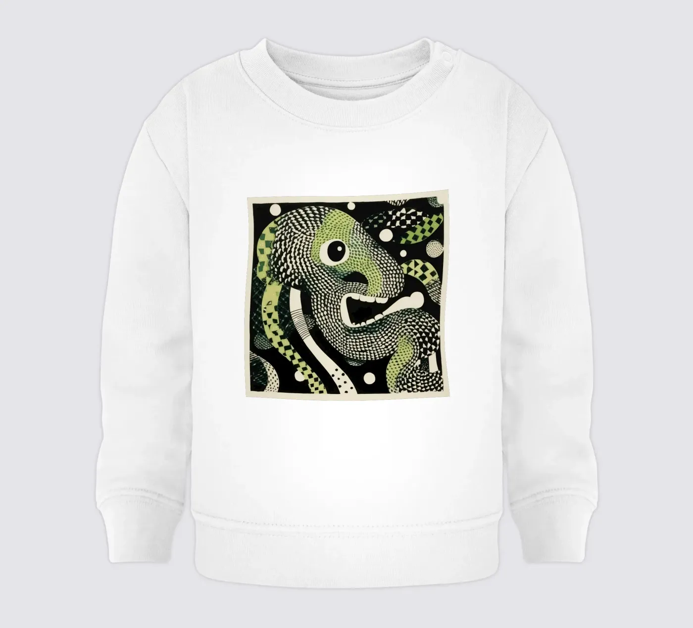 Python vert sweat pour bébé de Minimal Animal Art