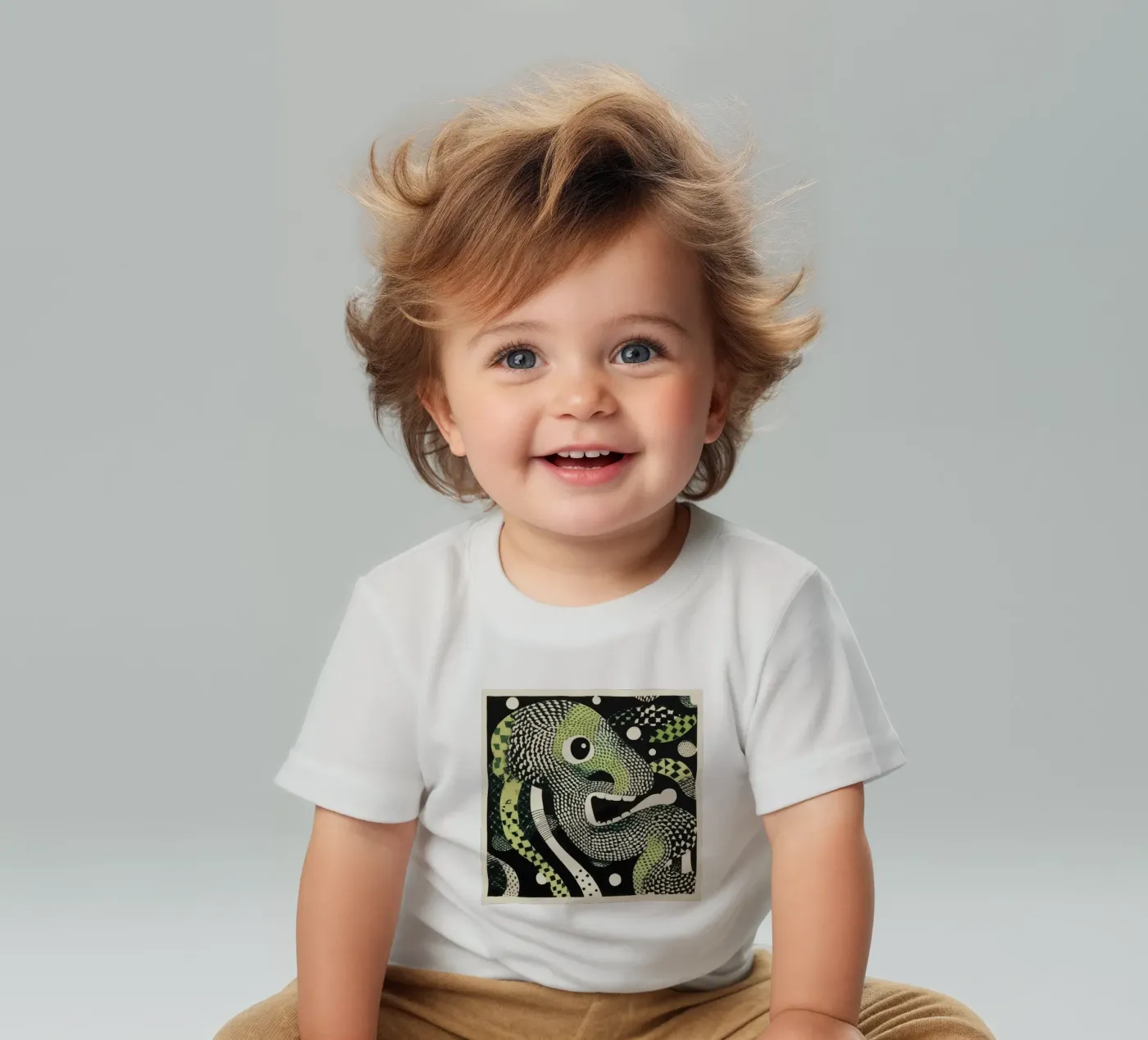 Green Python t-shirt pour bébé de Minimal Animal Art