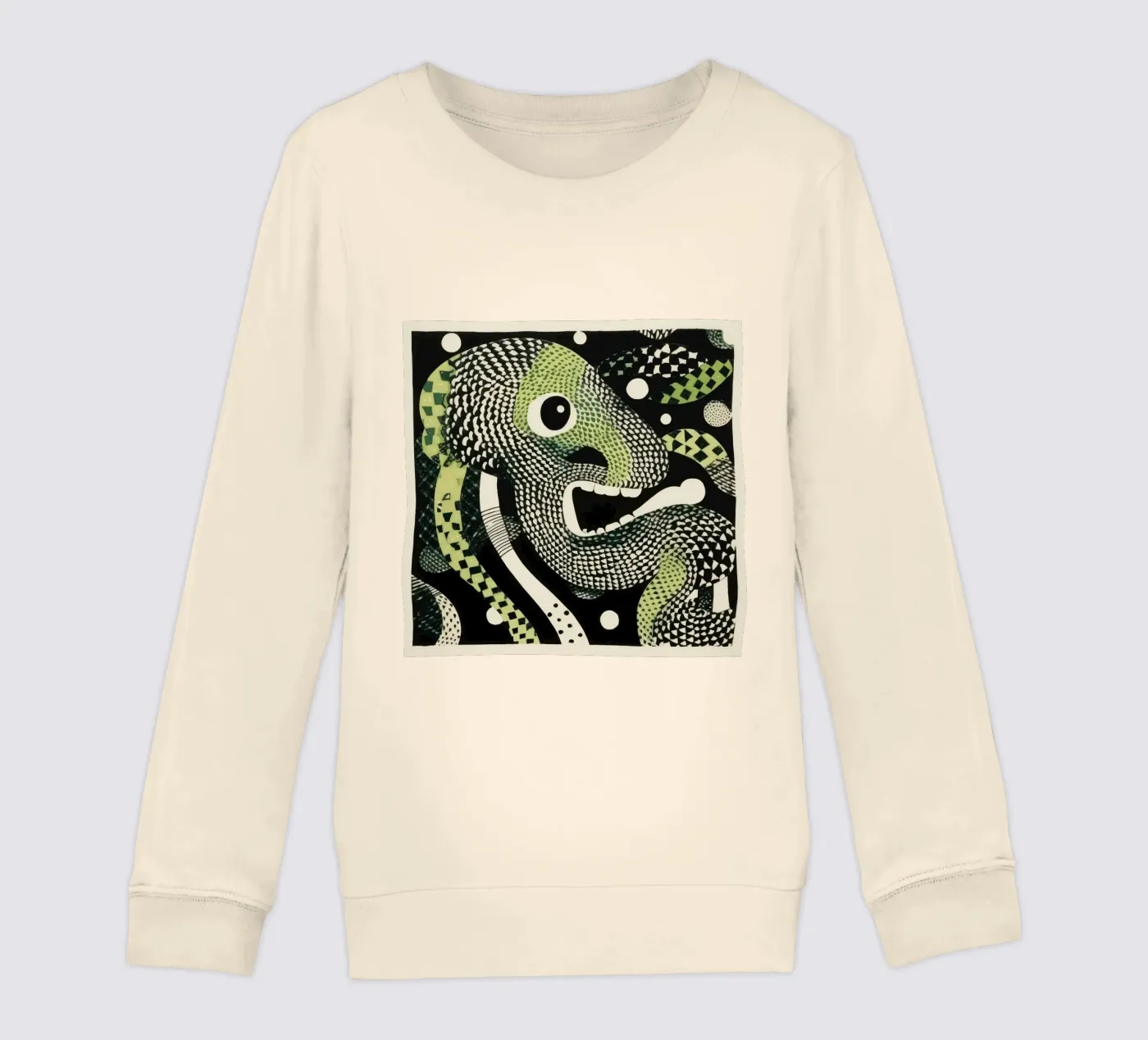 Green Python Kinder Sweatshirt von Minimal Animal Art