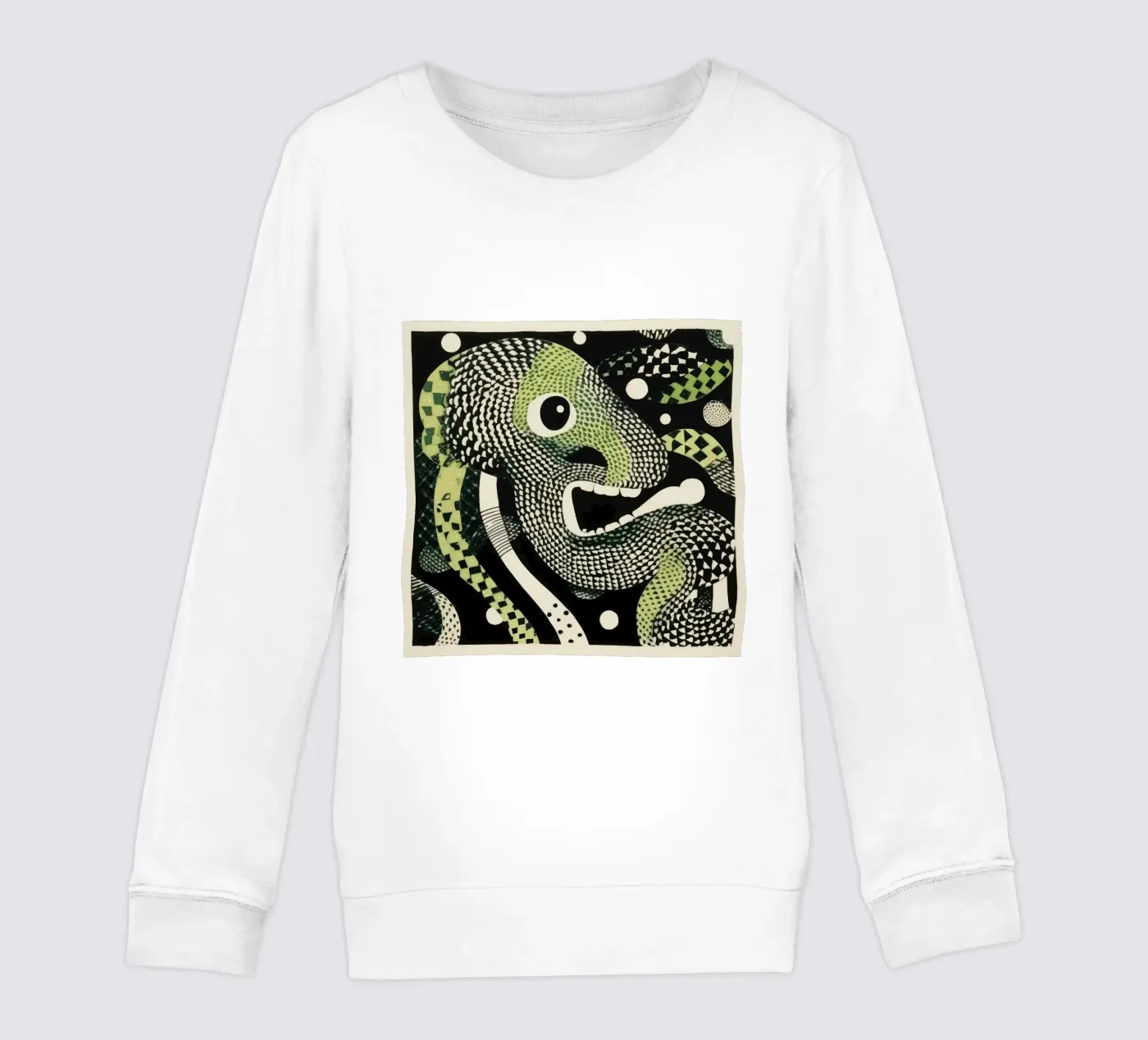 Green Python Kinder Sweatshirt von Minimal Animal Art
