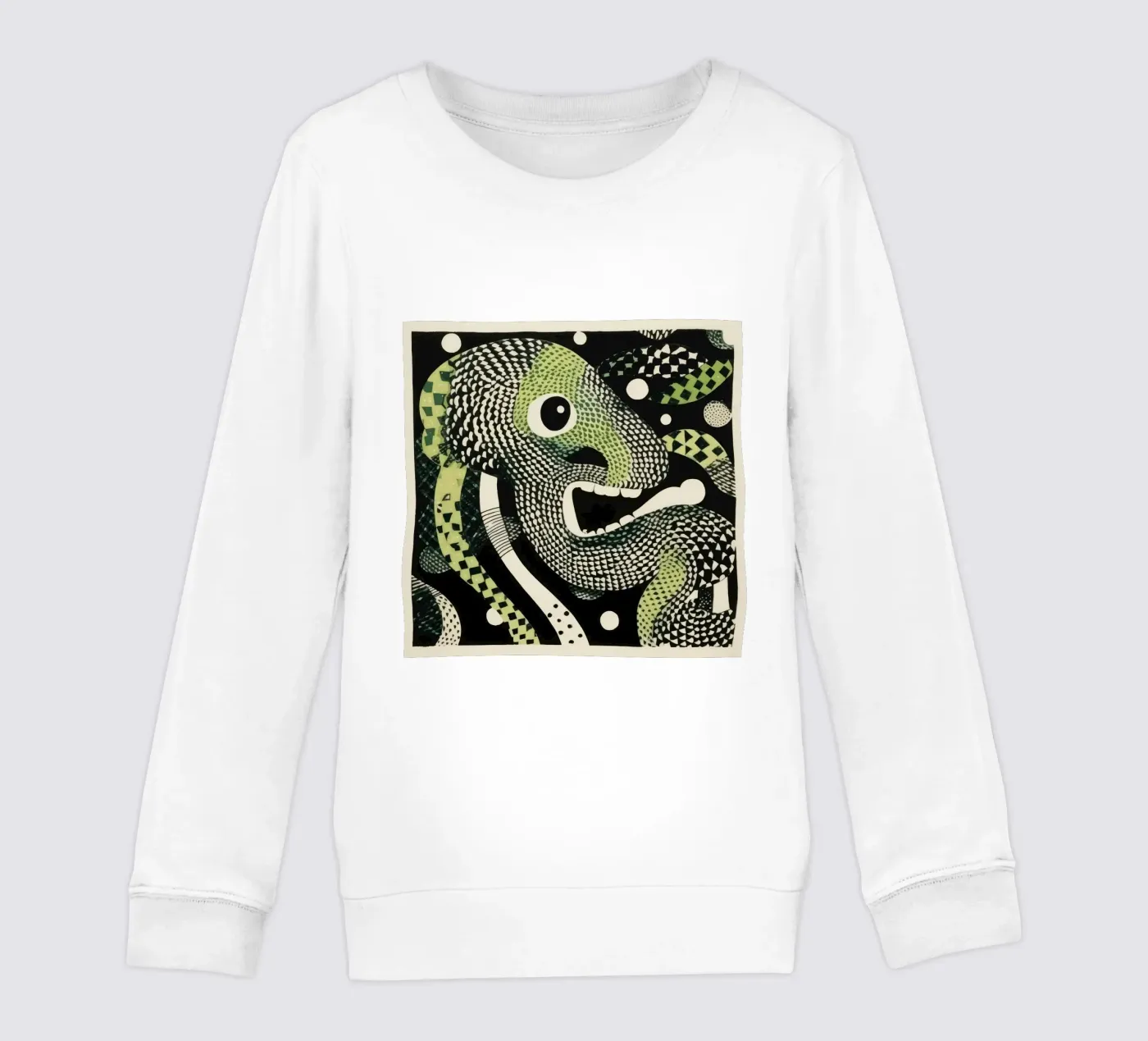 Green Python Kinder Sweatshirt von Minimal Animal Art