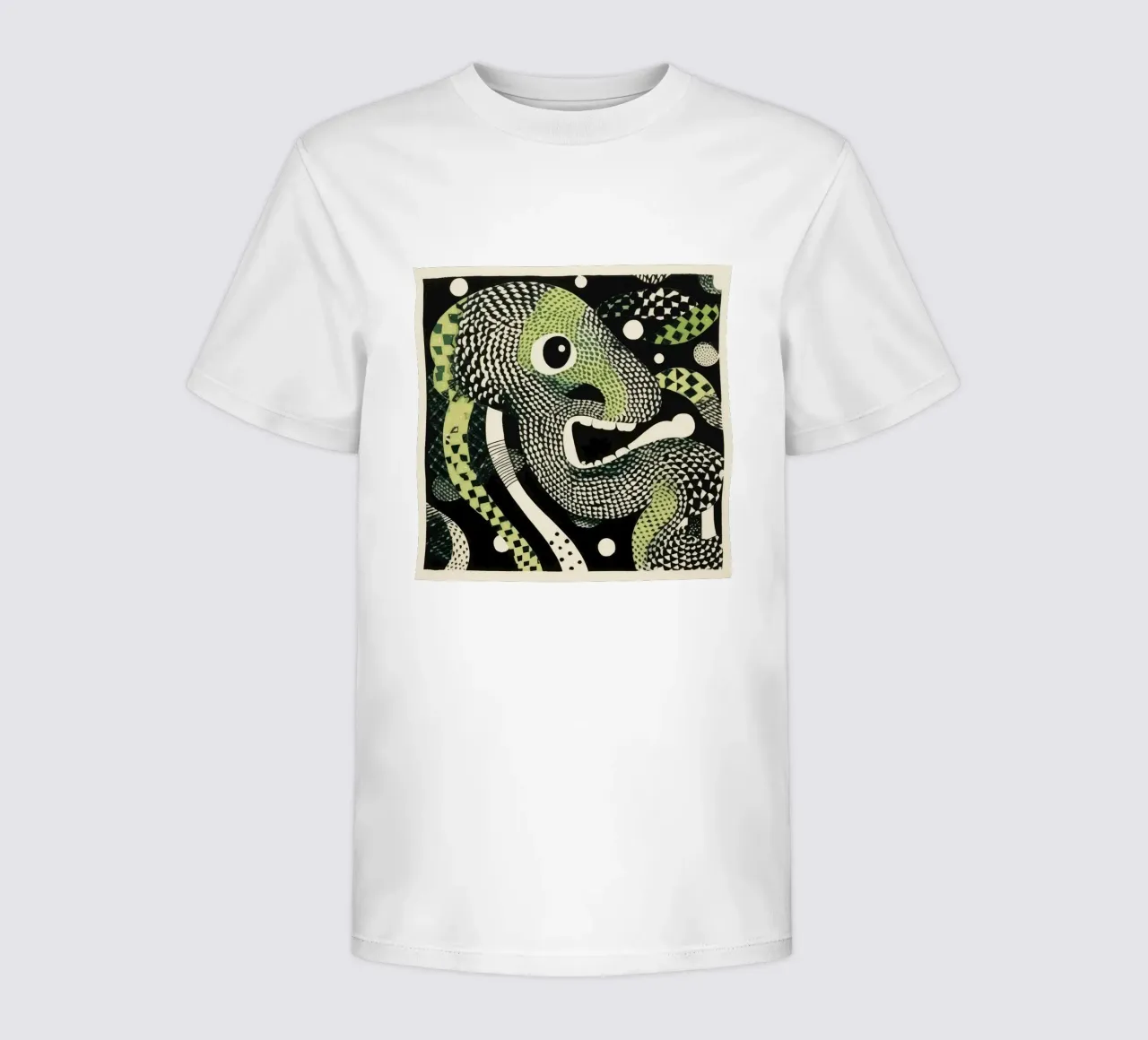 Green Python t-shirt enfant de Minimal Animal Art