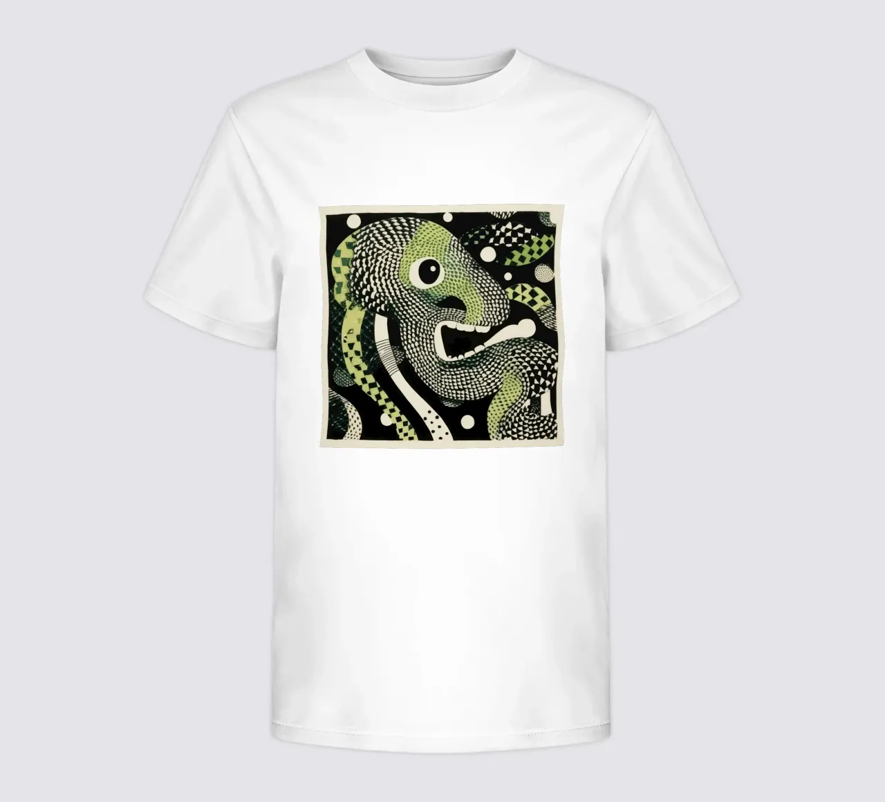 Green Python t-shirt enfant de Minimal Animal Art