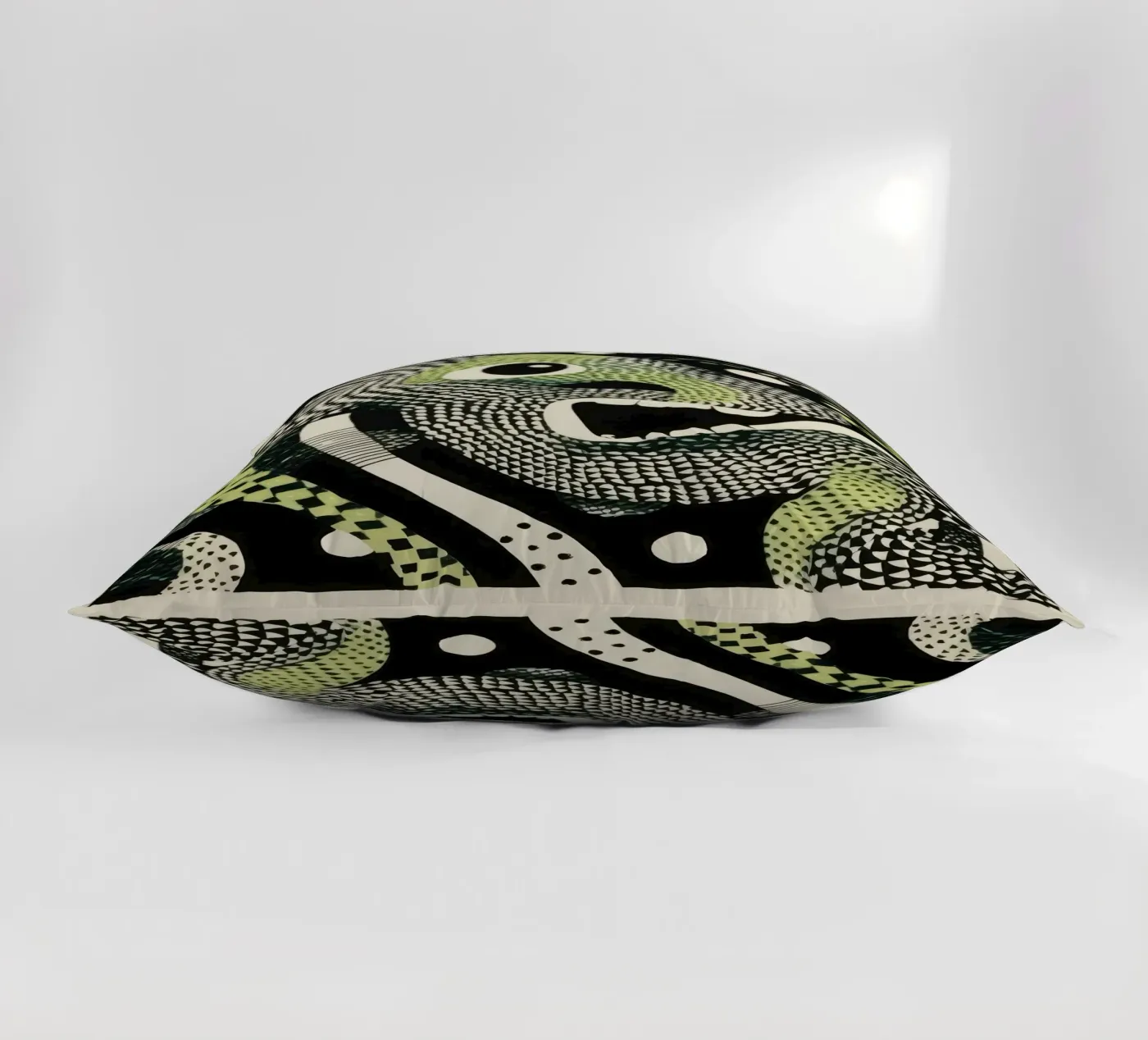 Python vert coussin de Minimal Animal Art