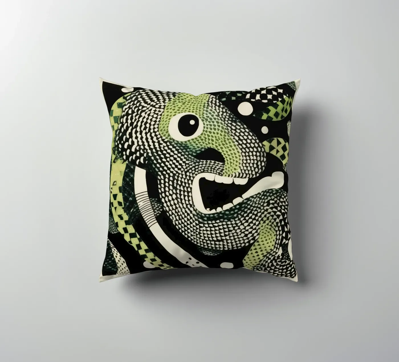 Green Python coussin de Minimal Animal Art
