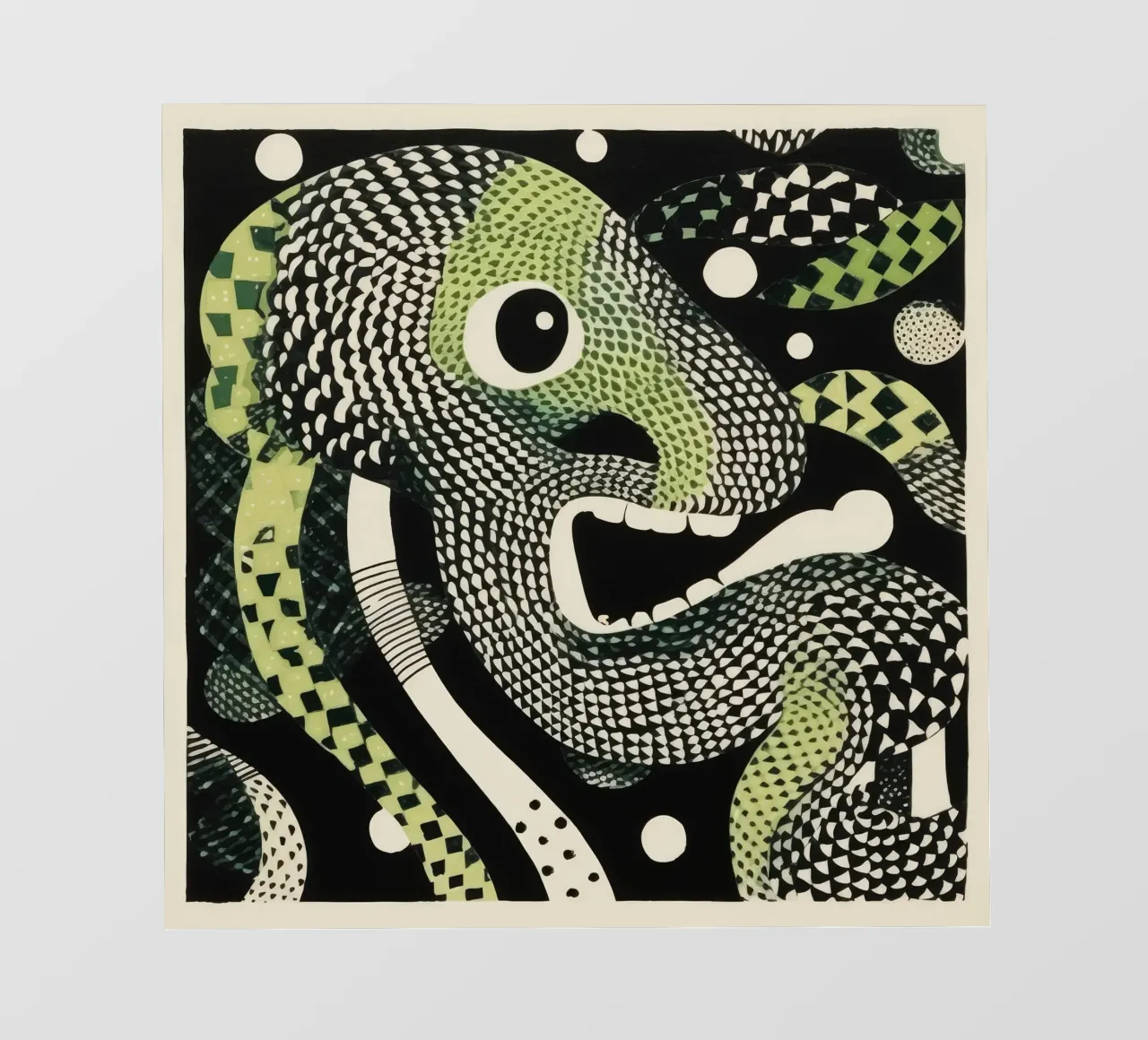 Green Python PVC Plane von Minimal Animal Art