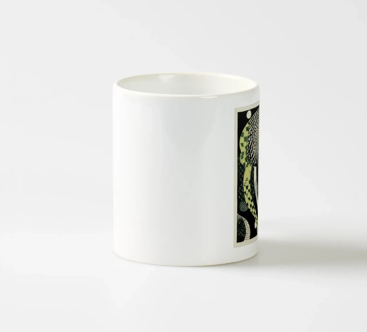 Python vert 2 mug en céramique de Minimal Animal Art