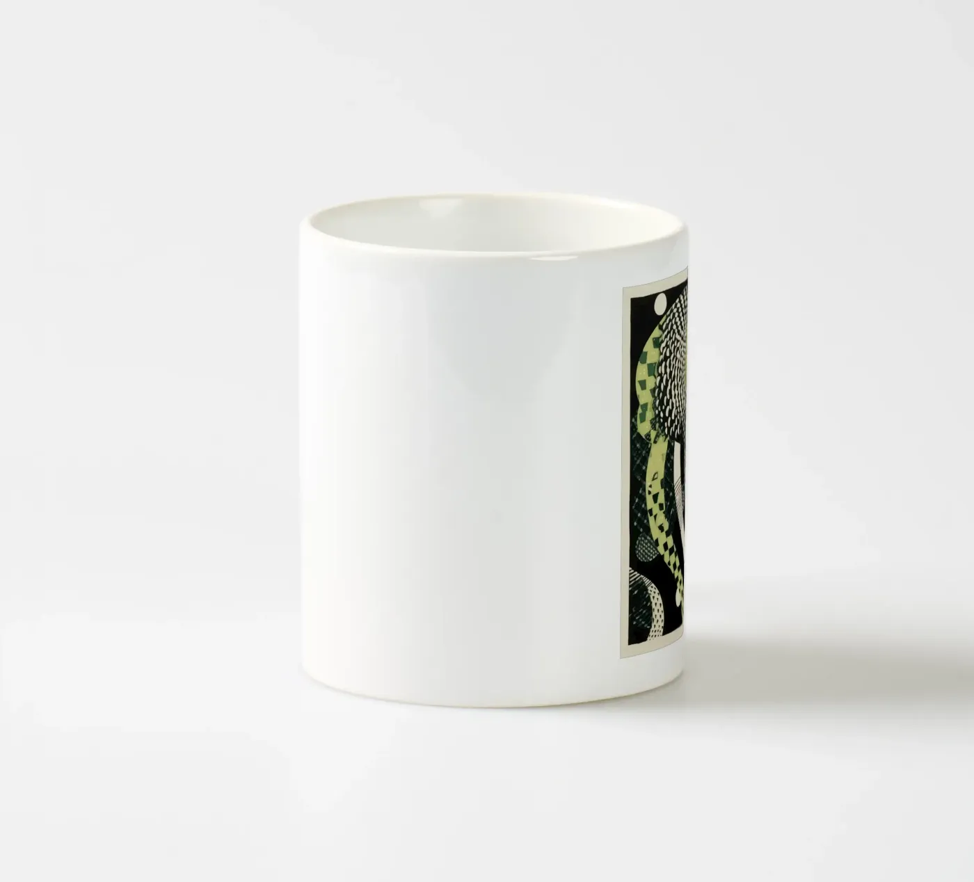 Green Python ceramic mug by Minimal Animal Art