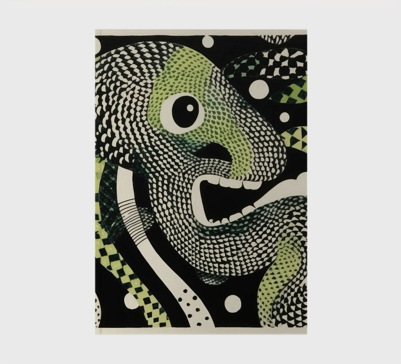 Green Python 2 notebook by Minimal Animal Art