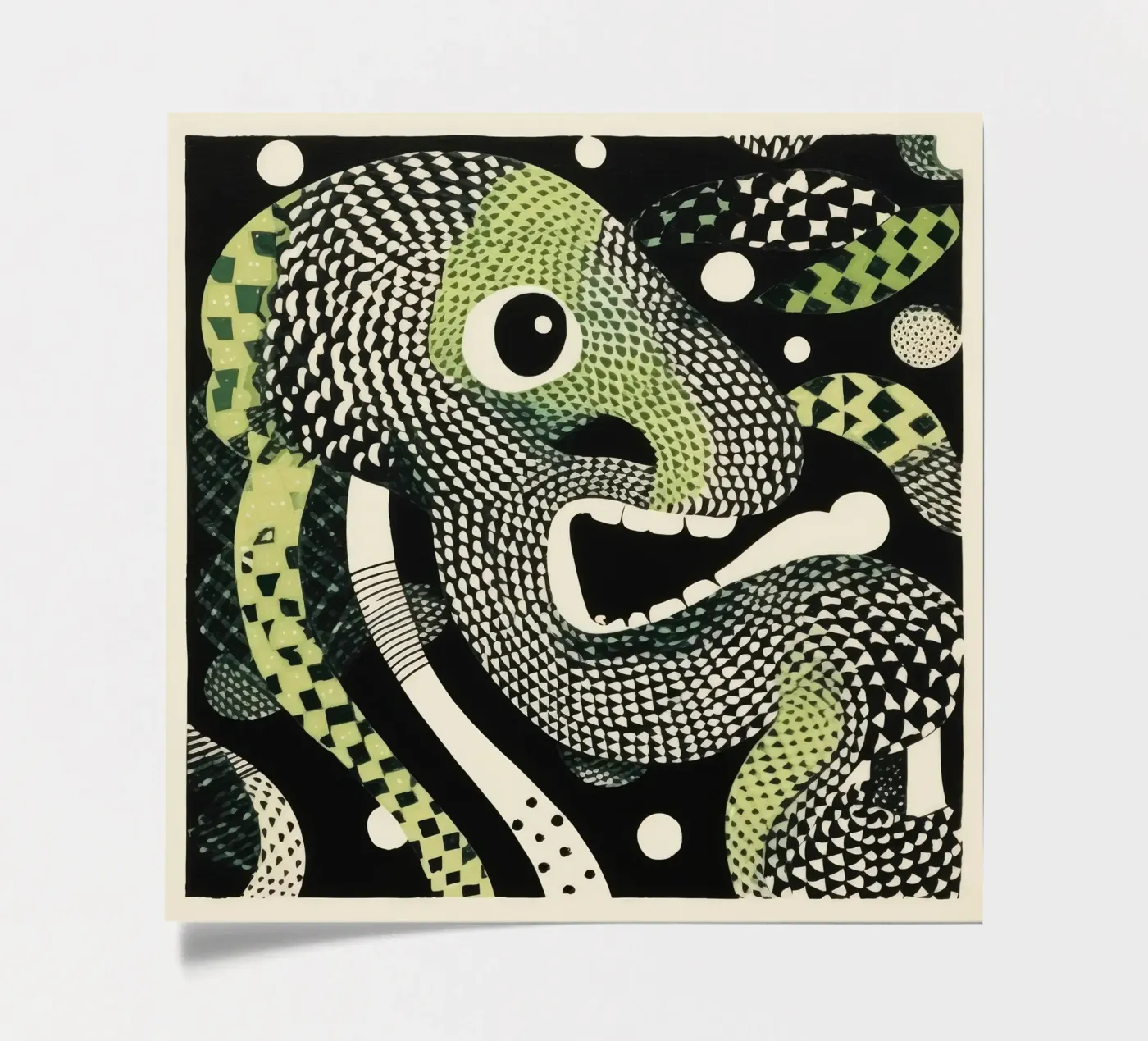 Green Python sticker sheet by Minimal Animal Art