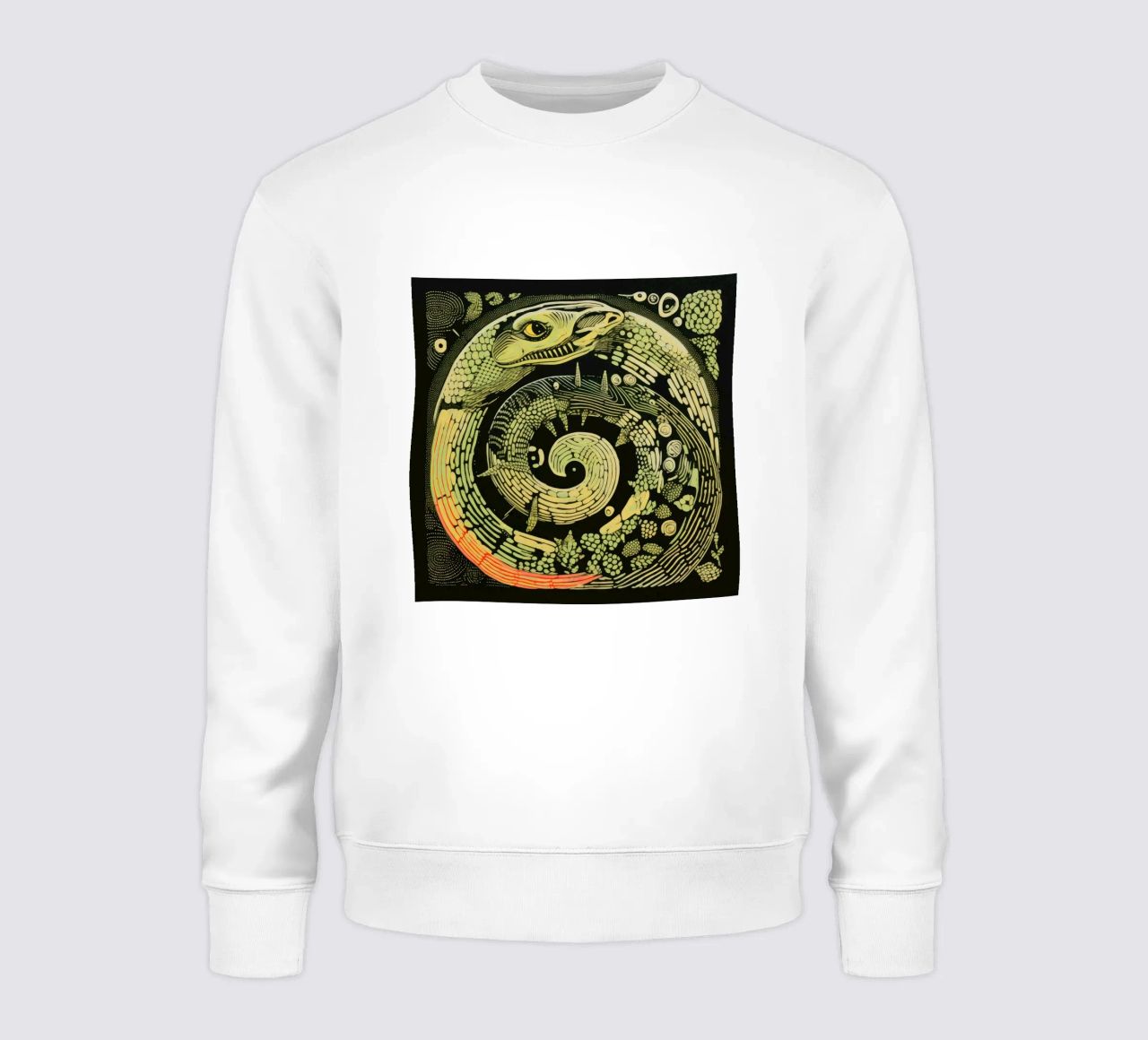 Python vert 3 sweat de Minimal Animal Art