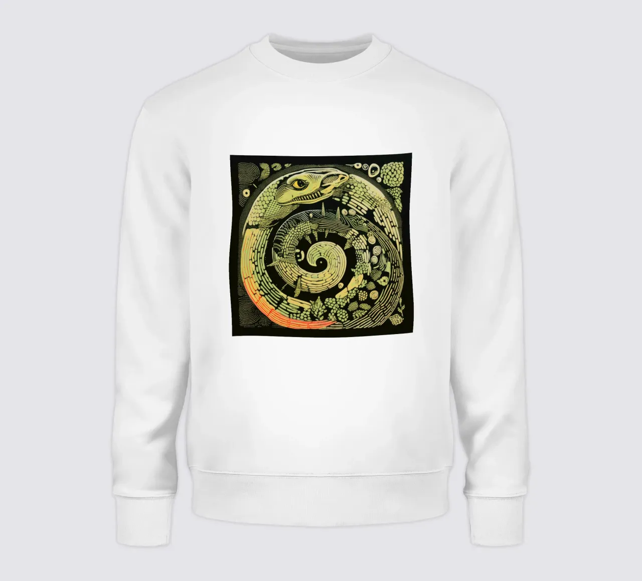 Python vert 3 sweat de Minimal Animal Art