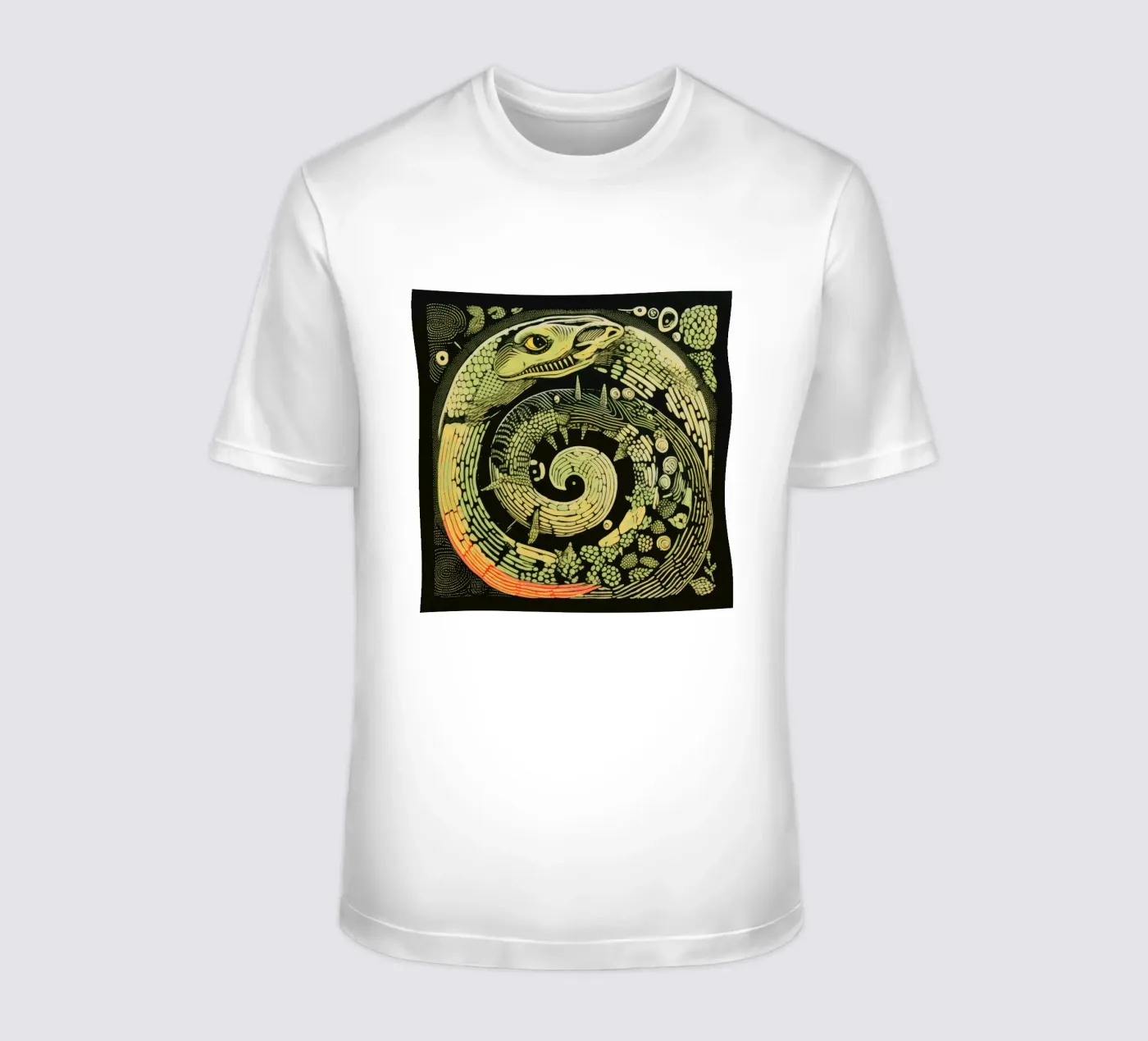 Python vert t-shirt de Minimal Animal Art