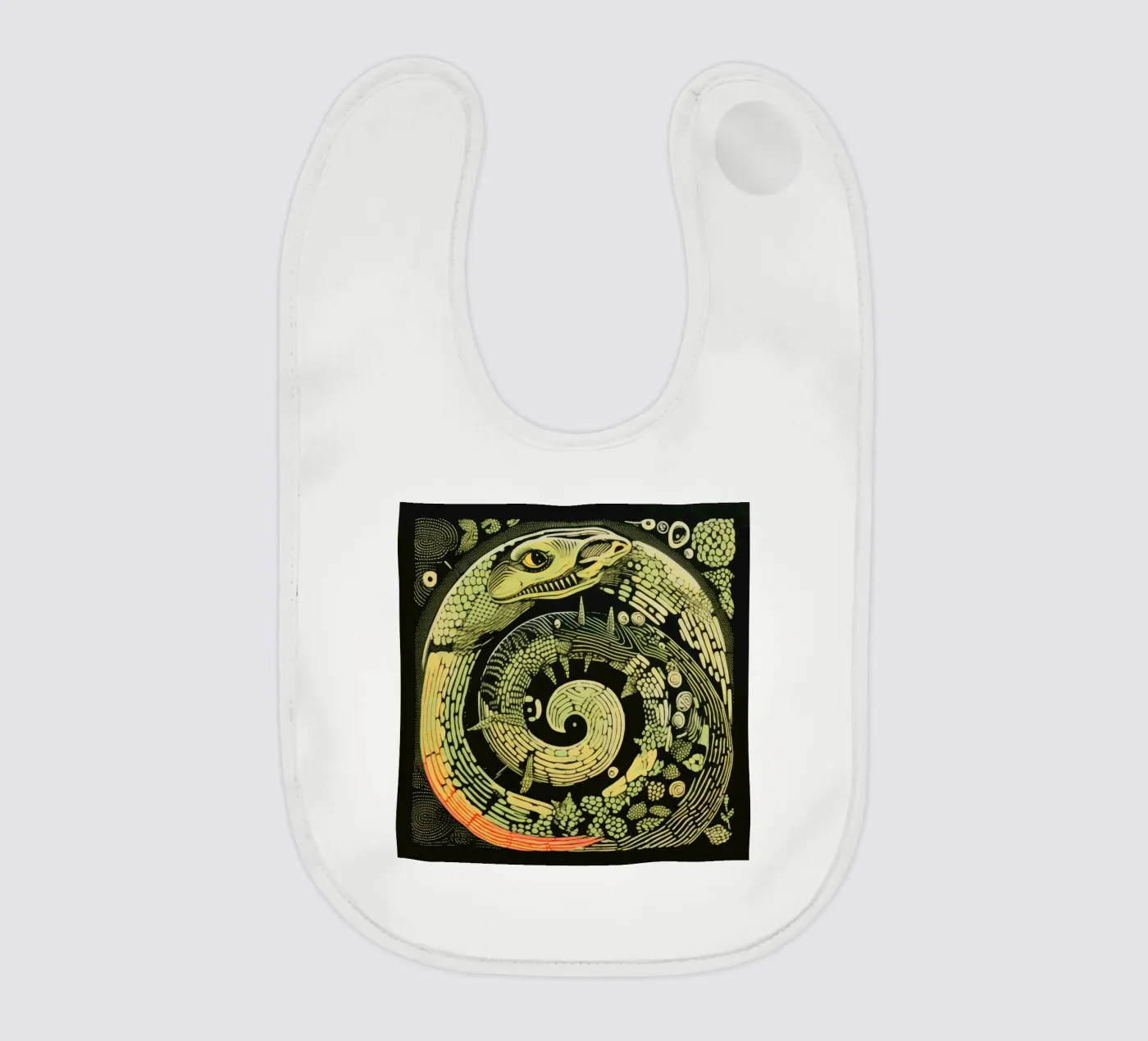 Python vert bavoir de Minimal Animal Art