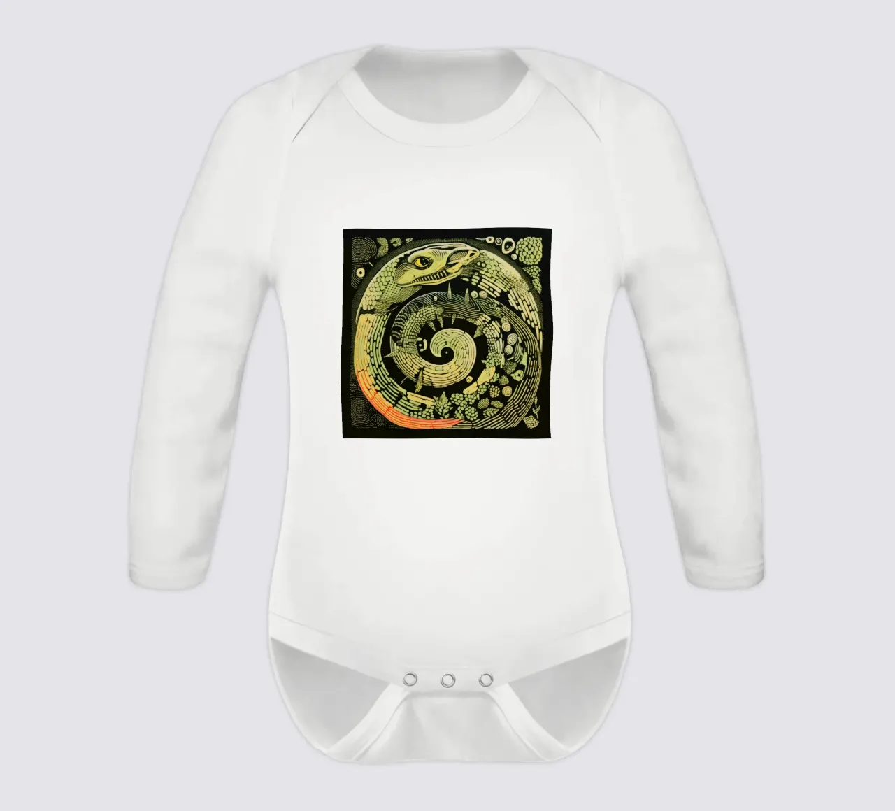 Python vert body manches longues de Minimal Animal Art