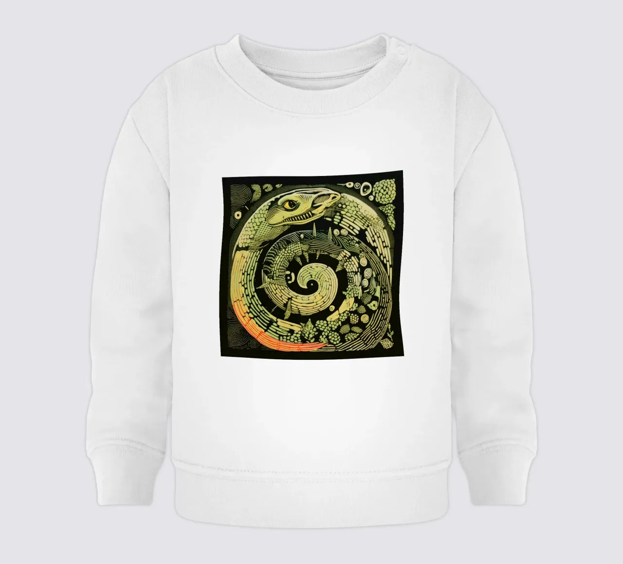 Python vert 3 sweat pour bébé de Minimal Animal Art