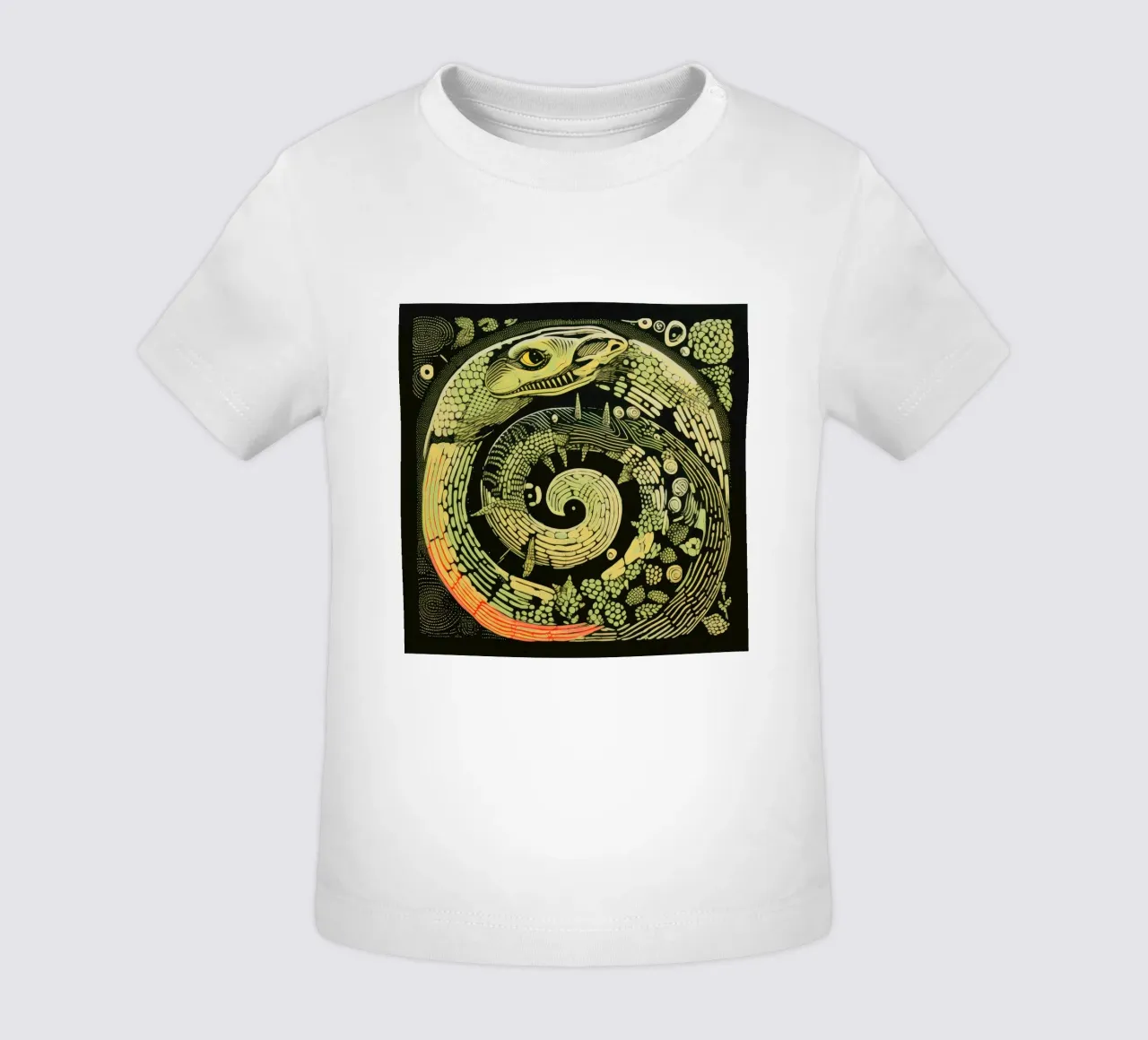 Python vert t-shirt pour bébé de Minimal Animal Art