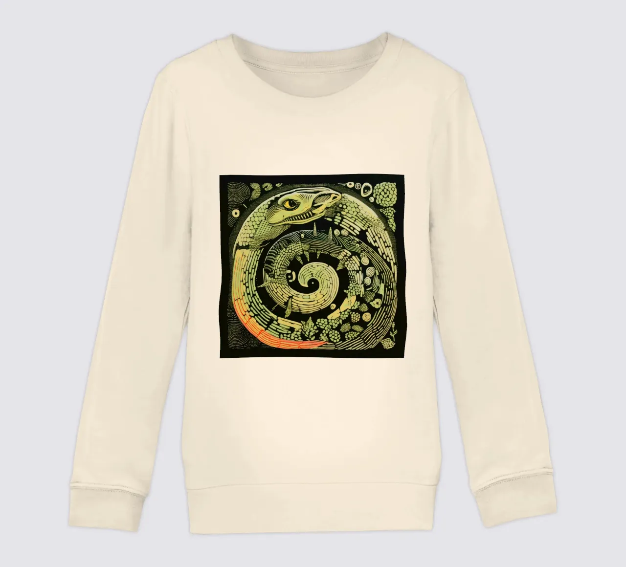 Green Python Kinder Sweatshirt von Minimal Animal Art