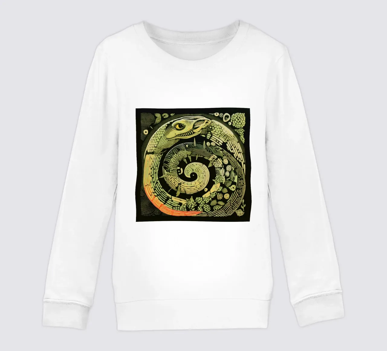 Green Python Kinder Sweatshirt von Minimal Animal Art