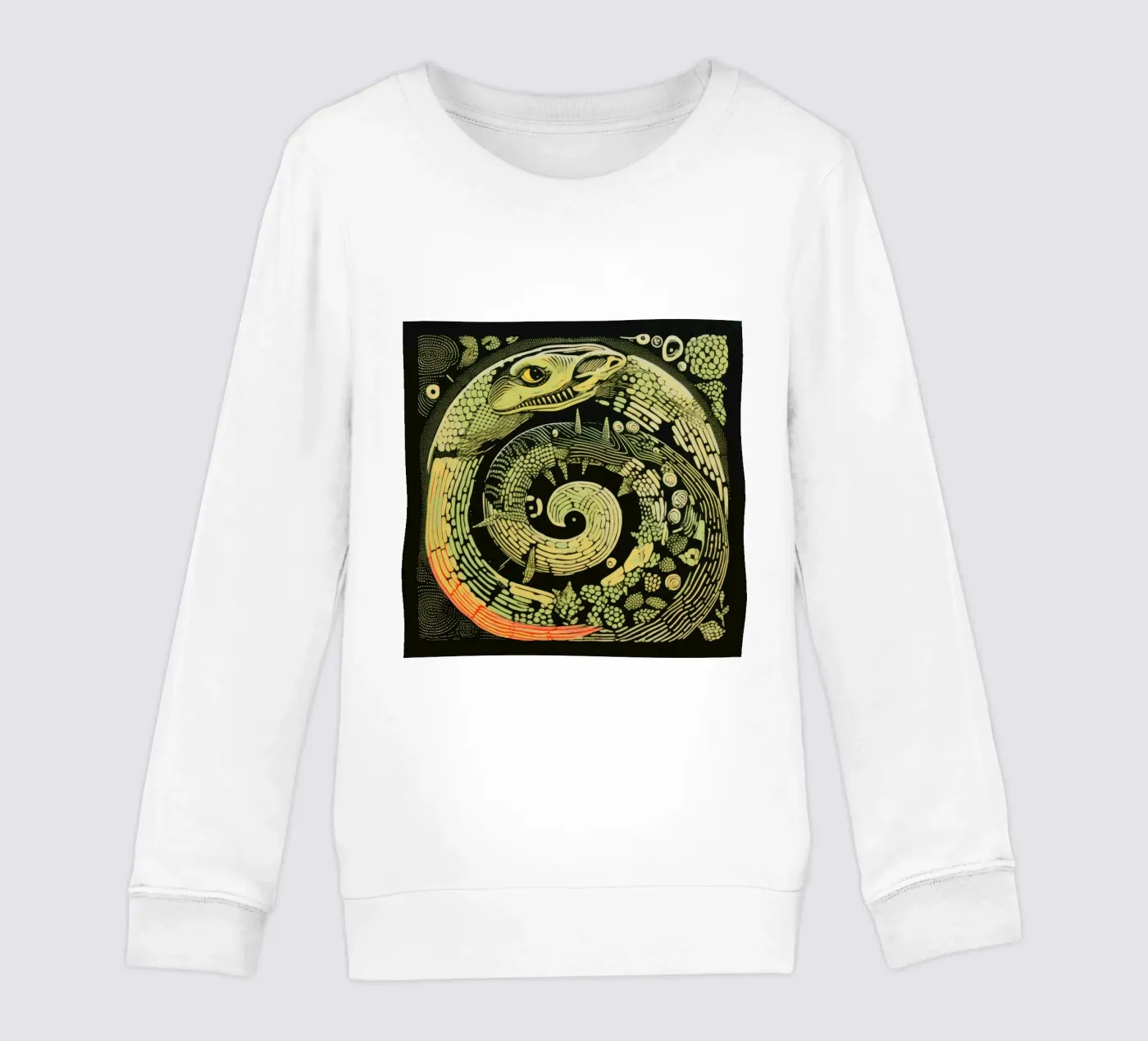 Green Python Kinder Sweatshirt von Minimal Animal Art