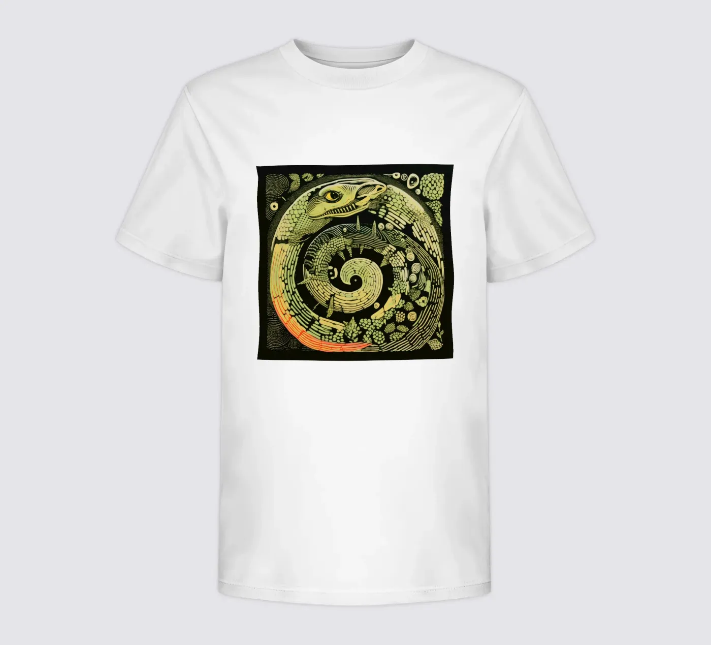 Python vert t-shirt enfant de Minimal Animal Art