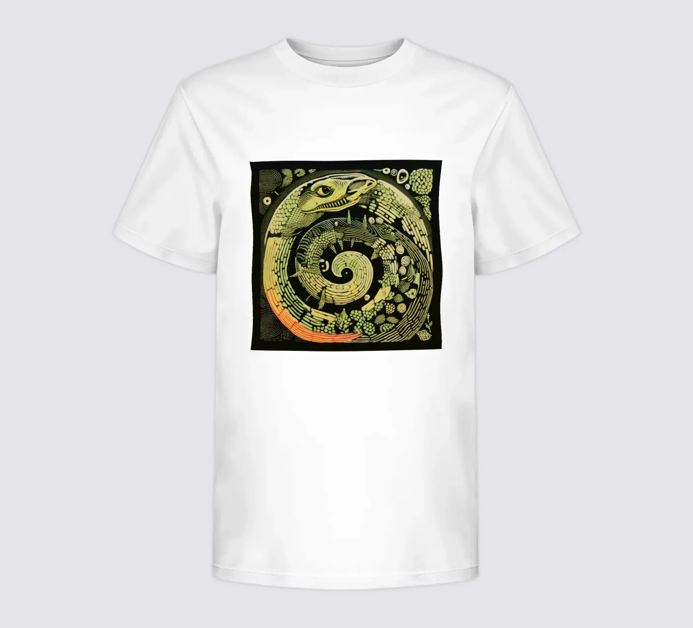 Python vert t-shirt enfant de Minimal Animal Art