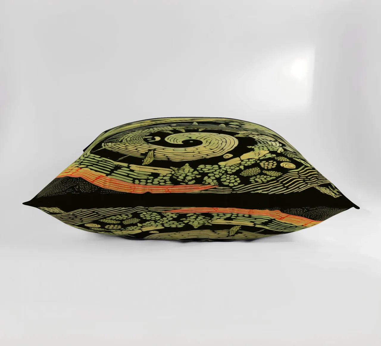 Python vert 3 coussin de Minimal Animal Art