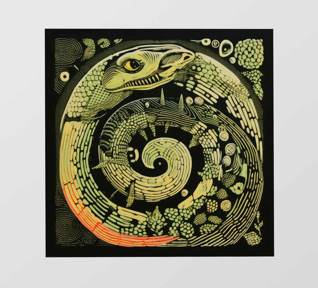 Green Python bâche pvc de Minimal Animal Art