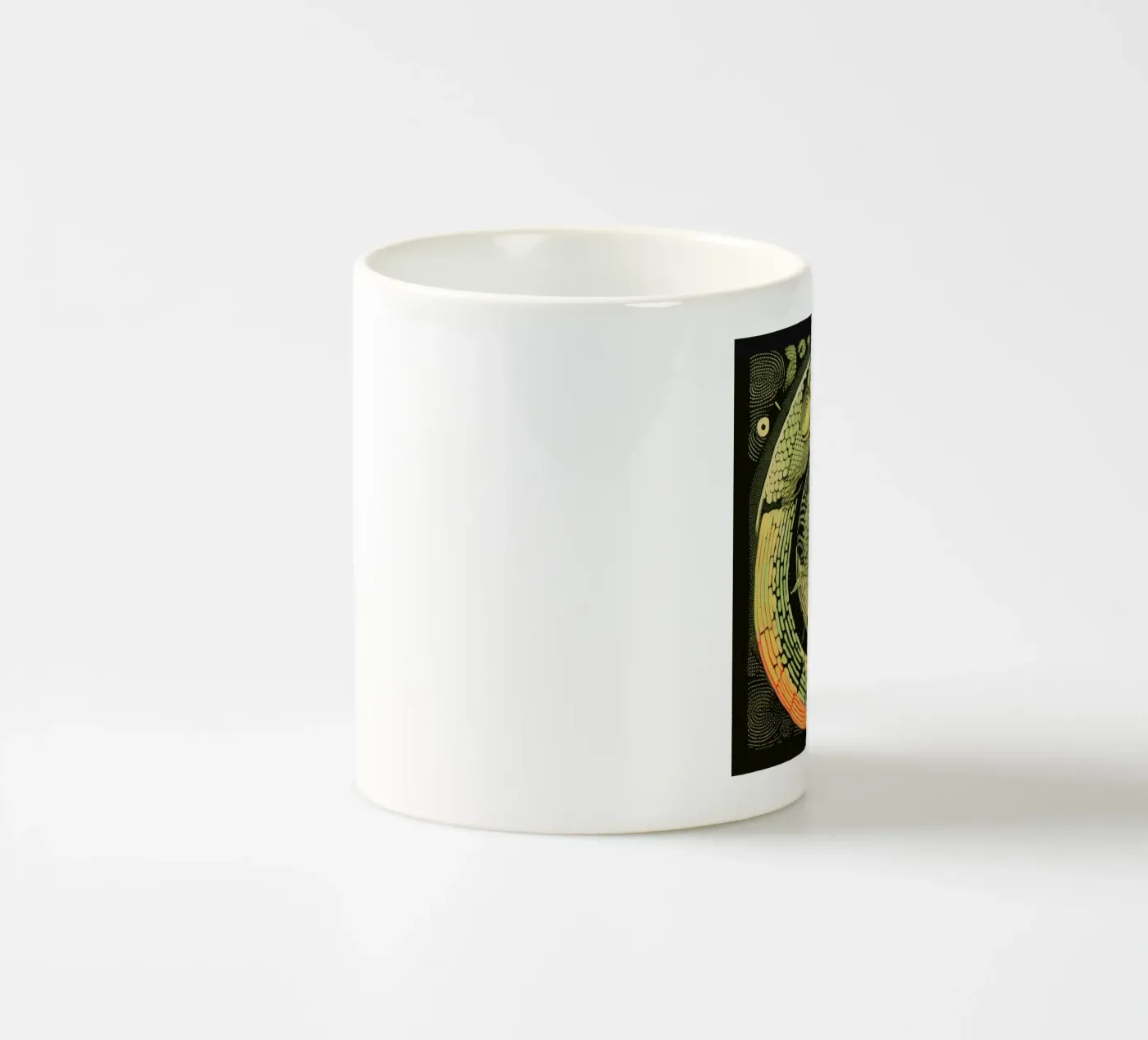 Green Python ceramic mug by Minimal Animal Art