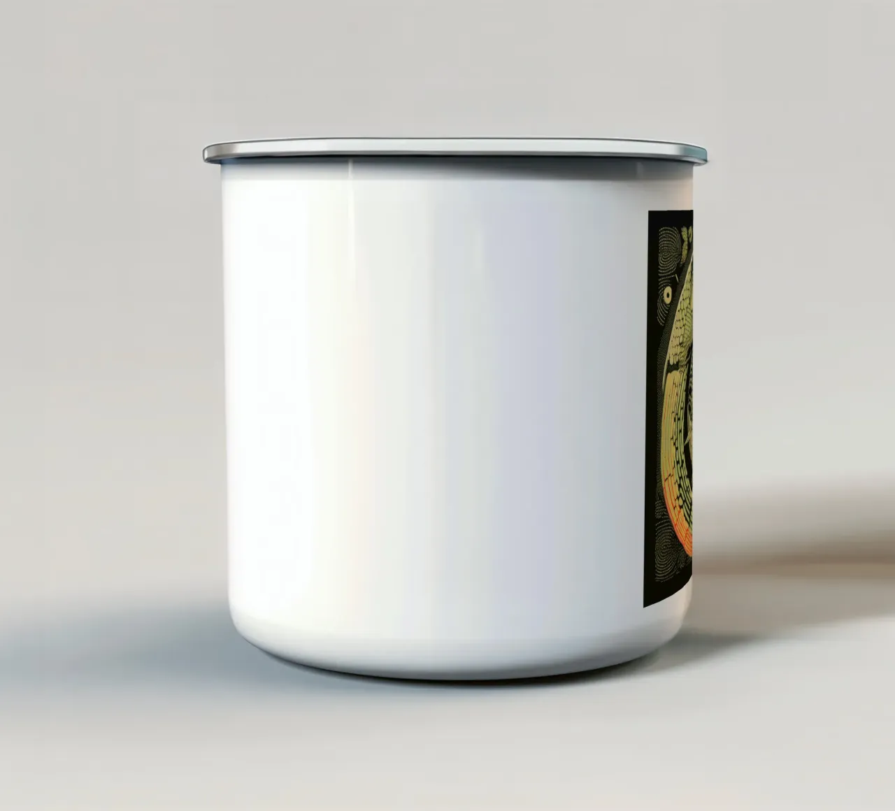 Pitone Verde 3 tazza in smalto da Minimal Animal Art