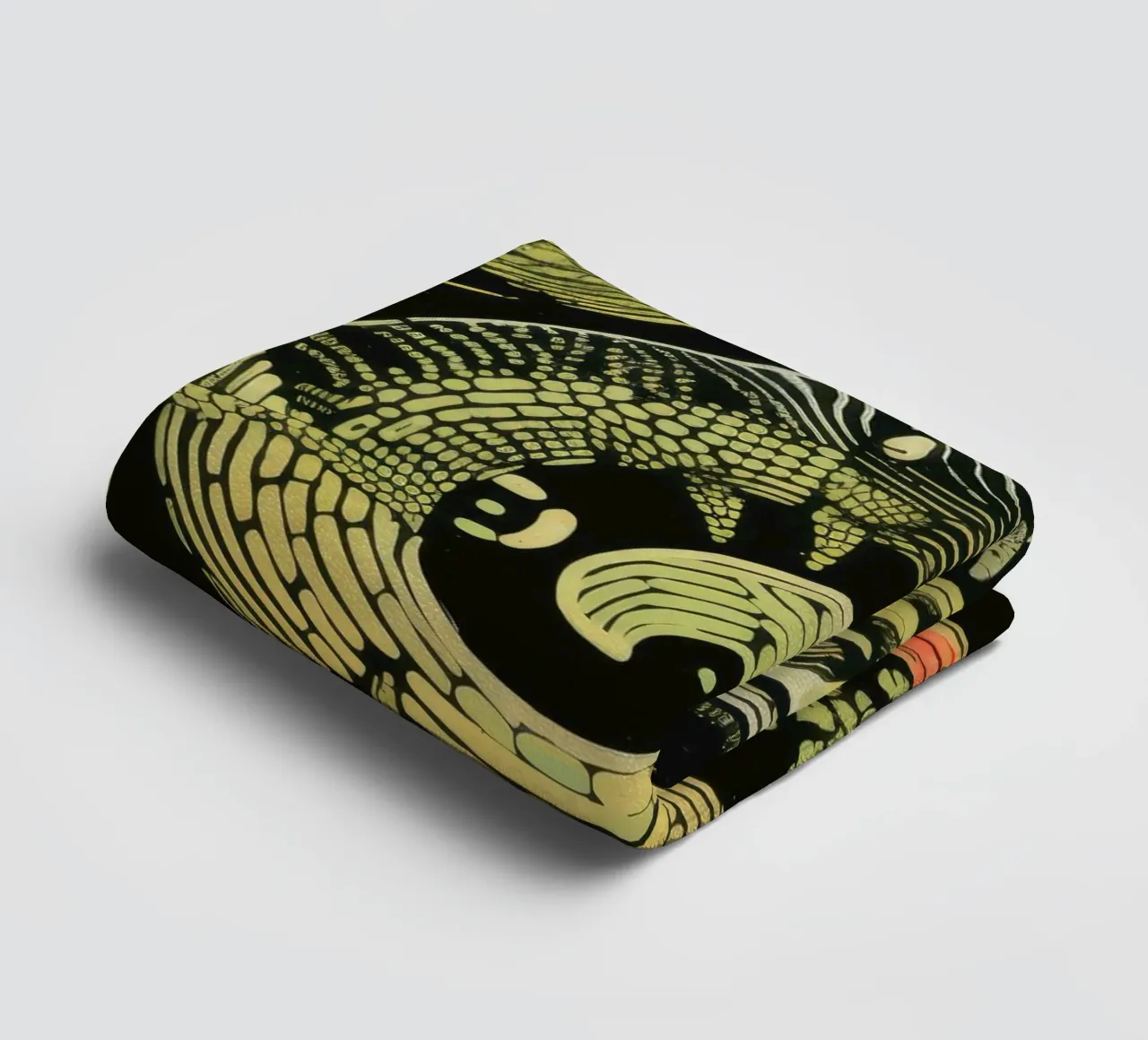 Grüne Python 3 Handtuch von Minimal Animal Art