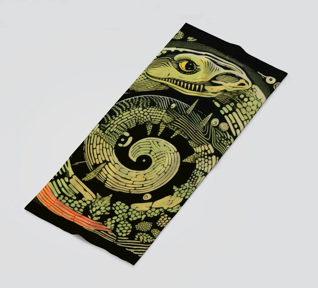 Python vert 3 serviette de plage de Minimal Animal Art