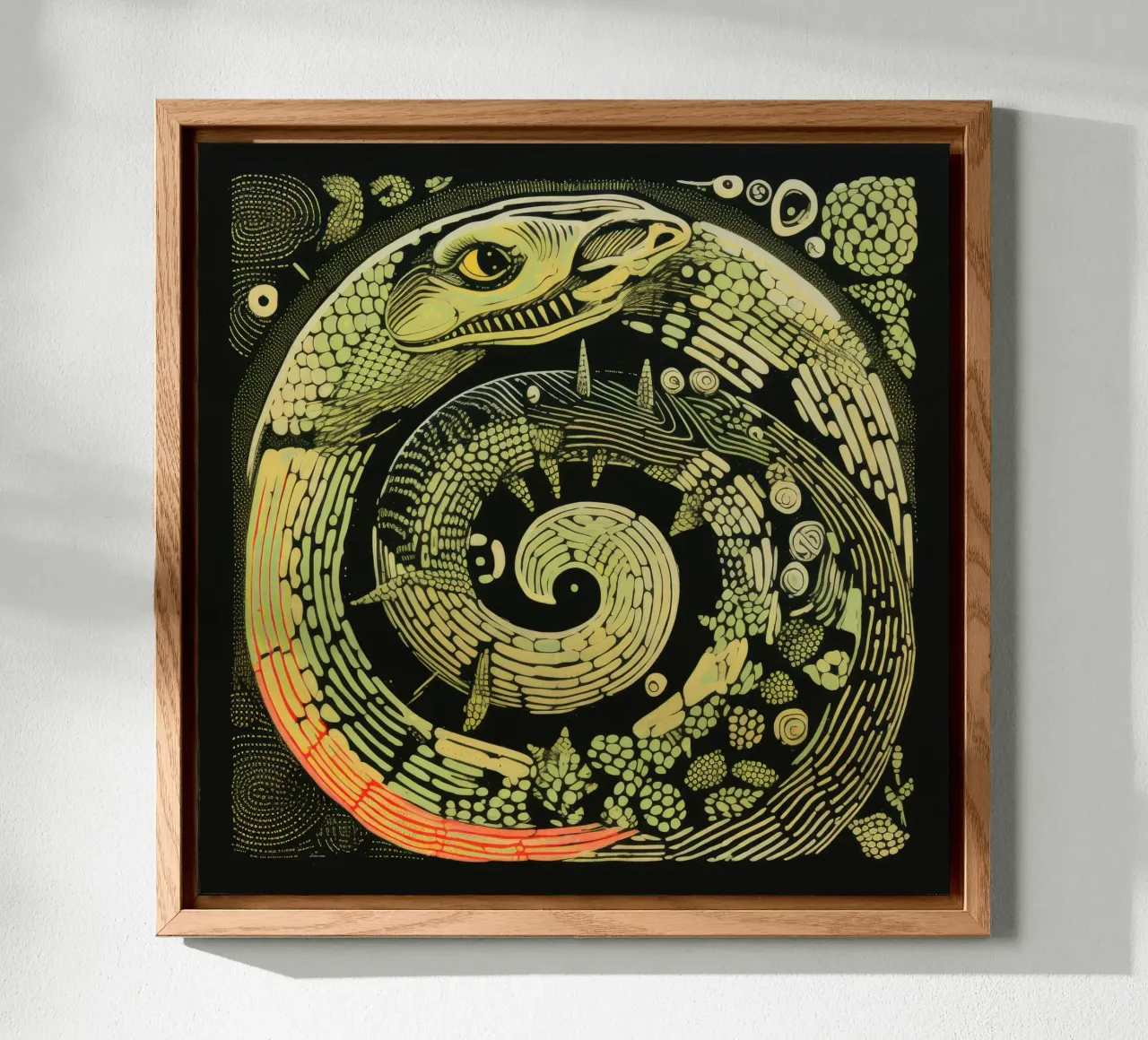 Green Python panneau forex de Minimal Animal Art