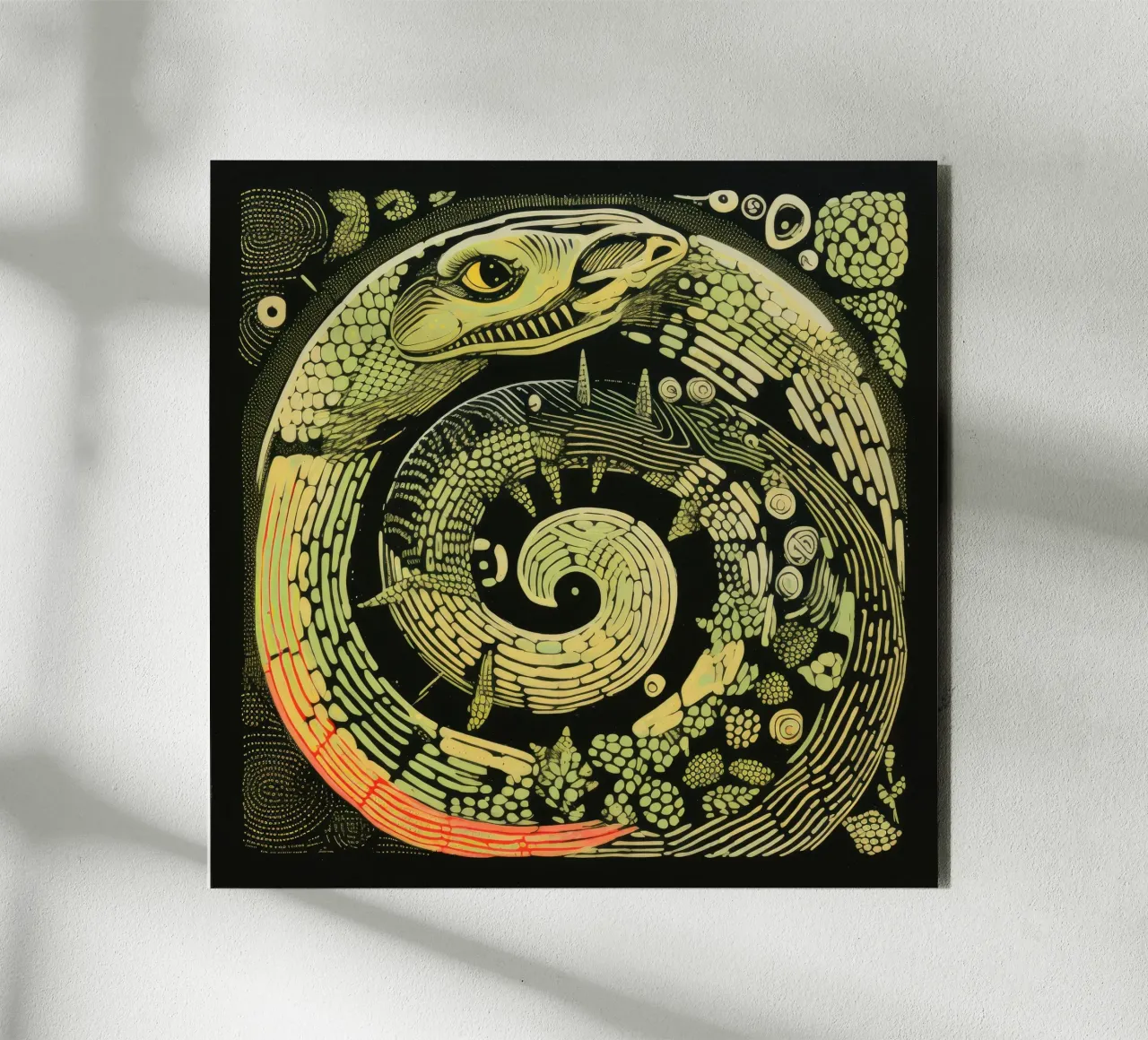 Green Python panneau forex de Minimal Animal Art