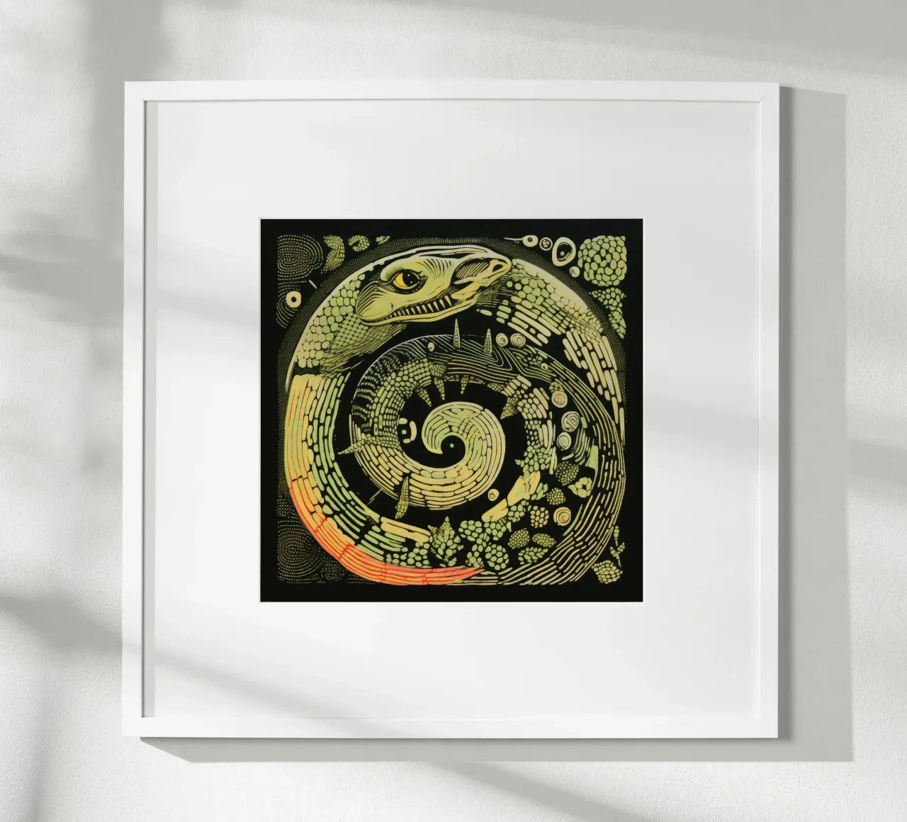 Python vert 3 hahnemühle de Minimal Animal Art