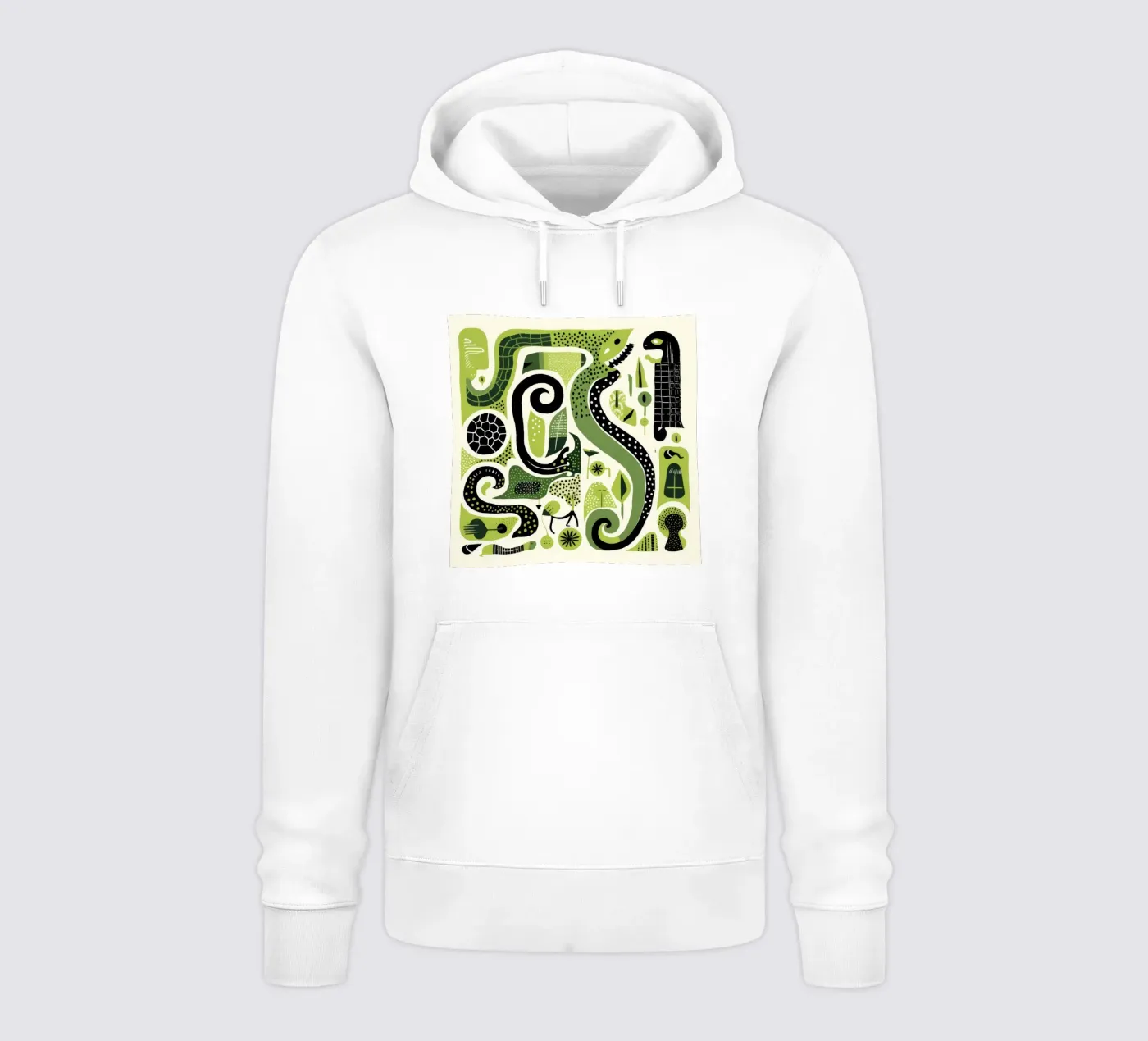 Green Python Hoodie von Minimal Animal Art